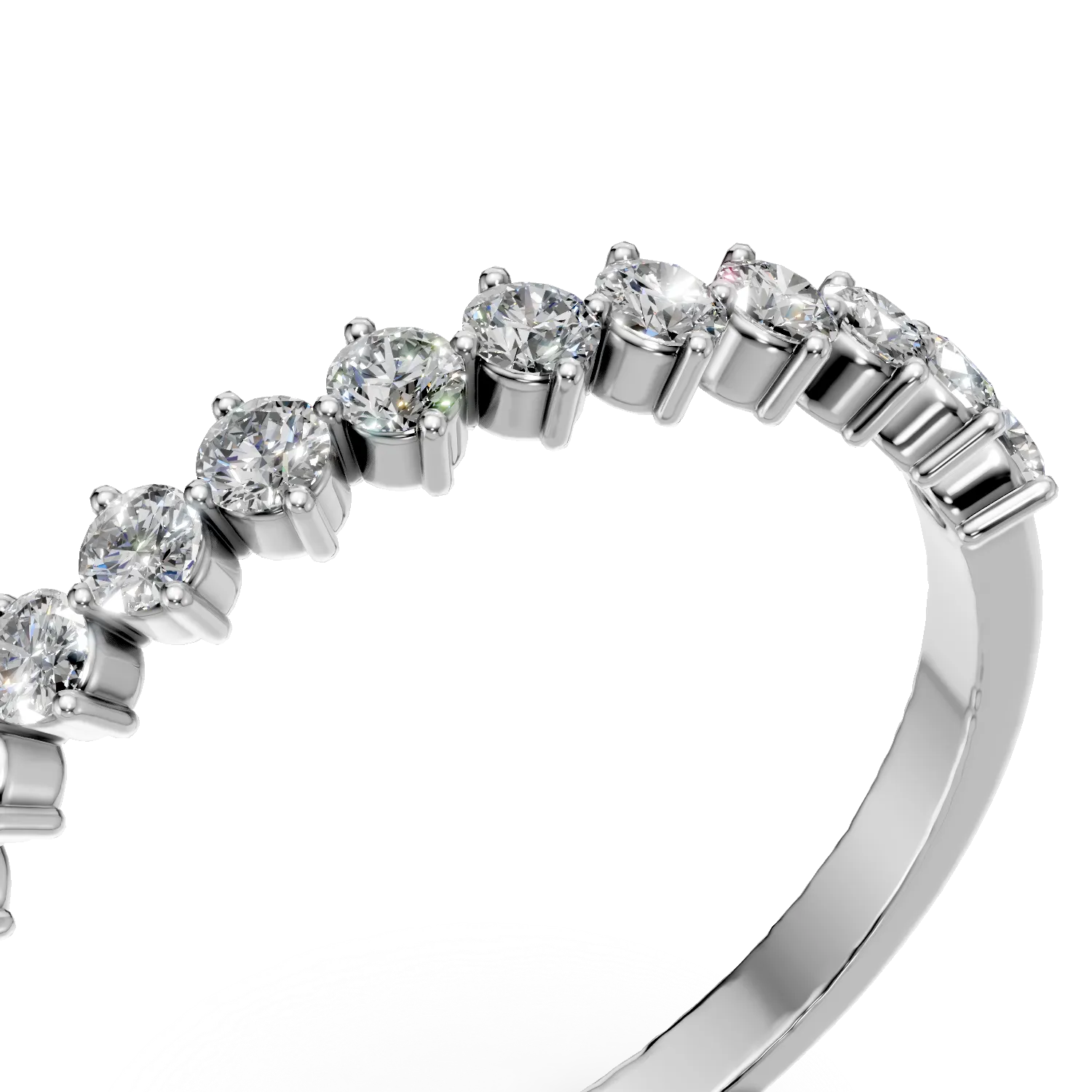 Inel din aur alb cu diamante microsetting de 0.2ct