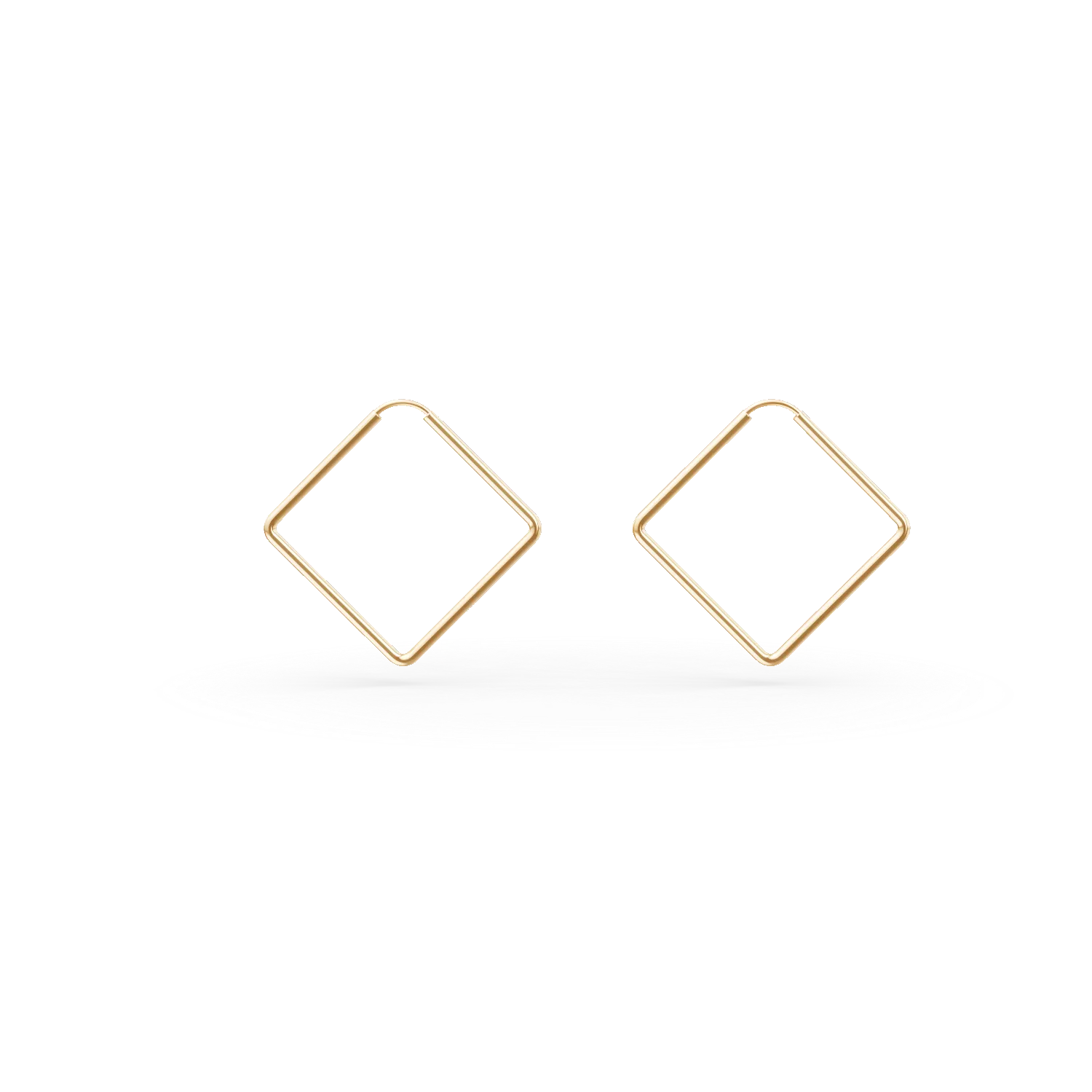 Cercei geometrici din aur galben