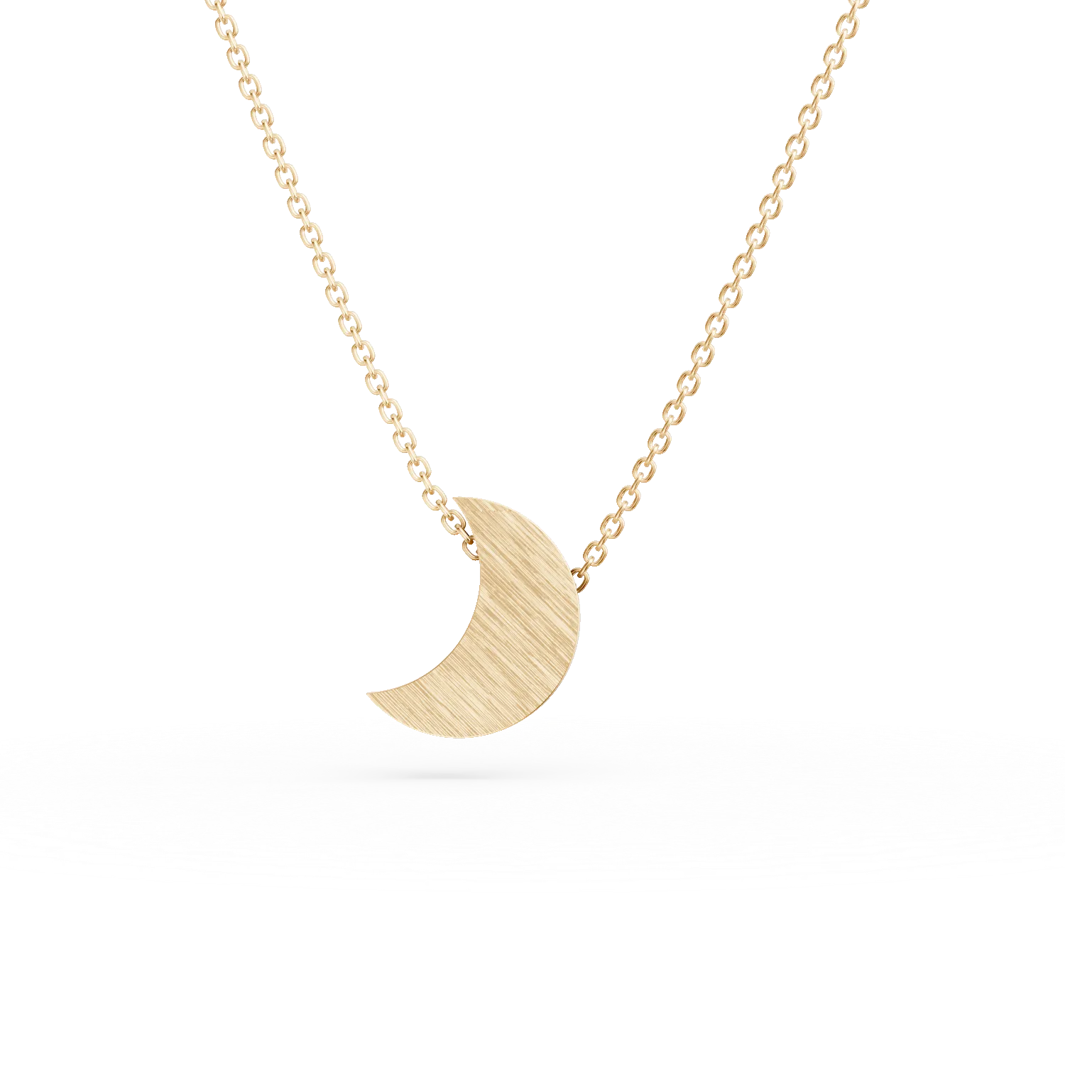 Lant cu pandativ semiluna din aur galben