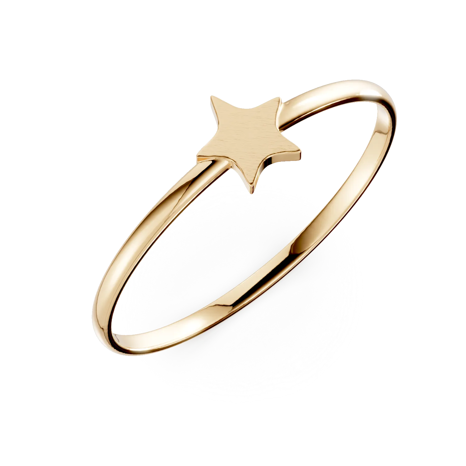 Inel cu steluta din aur galben