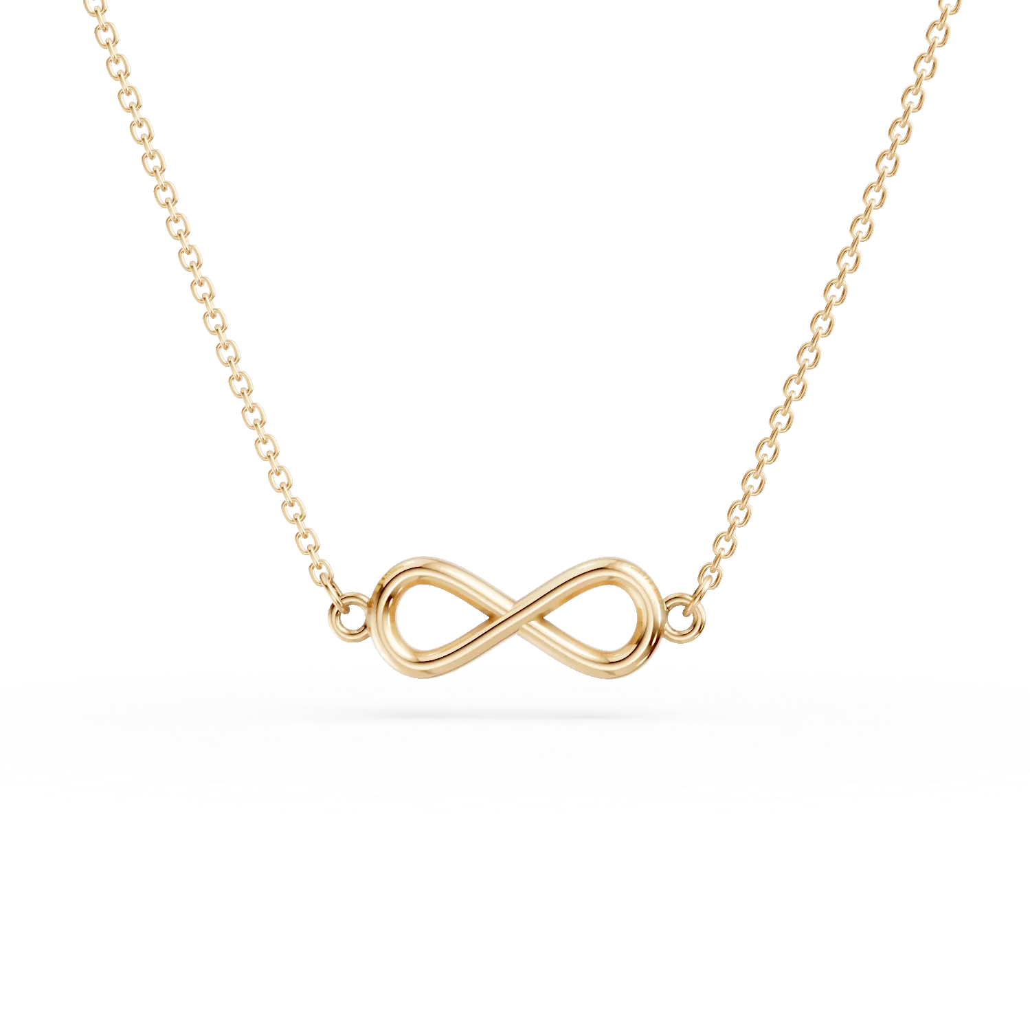 Lant cu pandantiv infinit din aur galben