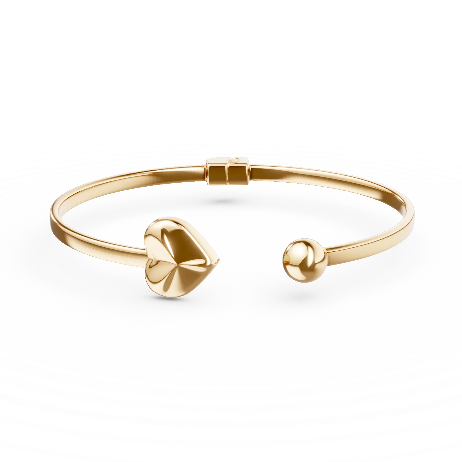 Bratara fixa deschisa din aur galben