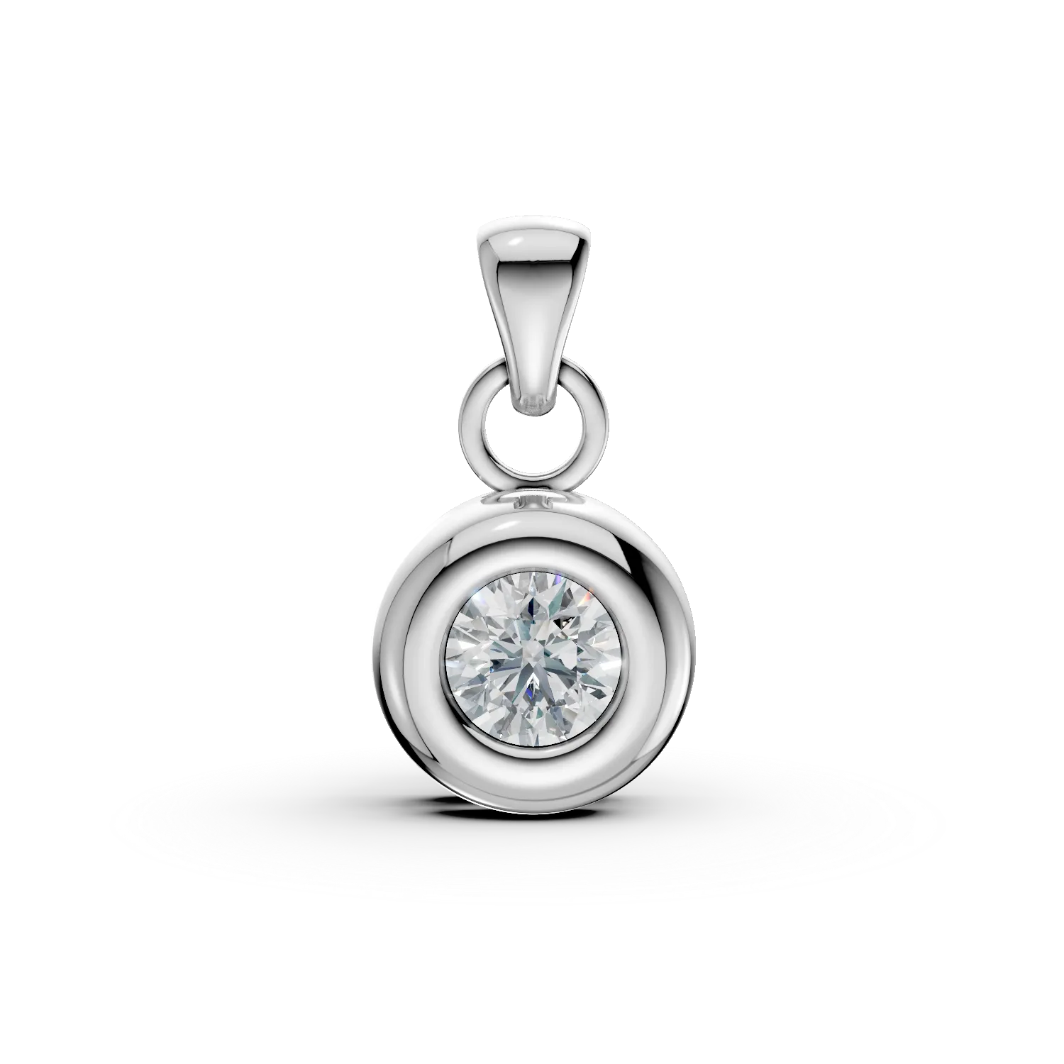 Pandantiv rotund din aur alb cu zirconia Apparel & Accessories > Jewelry > Charms & Pendants DAAR 2 Pandantiv rotund din aur alb cu zirconia Apparel & Accessories > Jewelry > Charms & Pendants DAAR 2