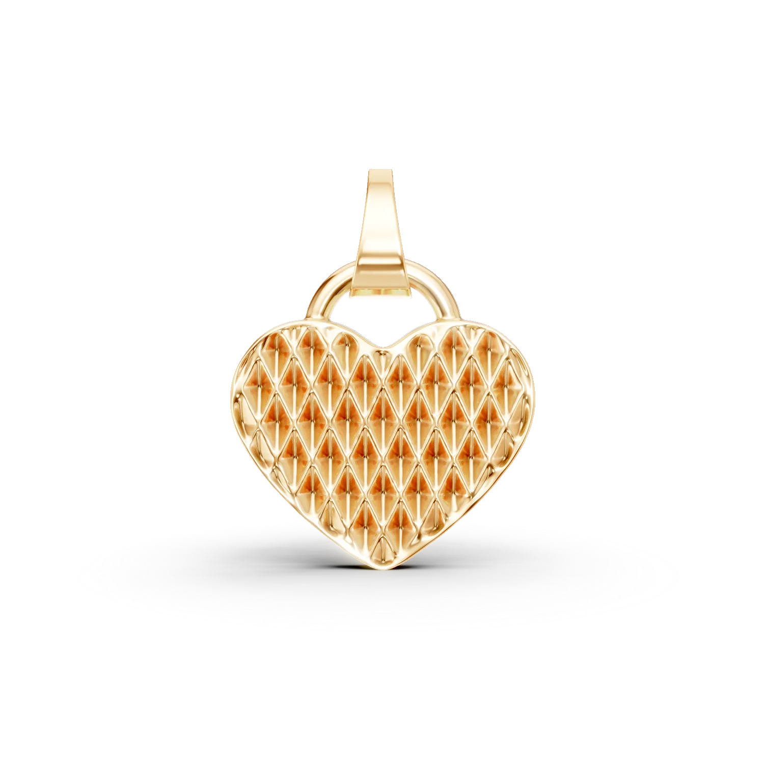 Pandantiv inima din aur galben