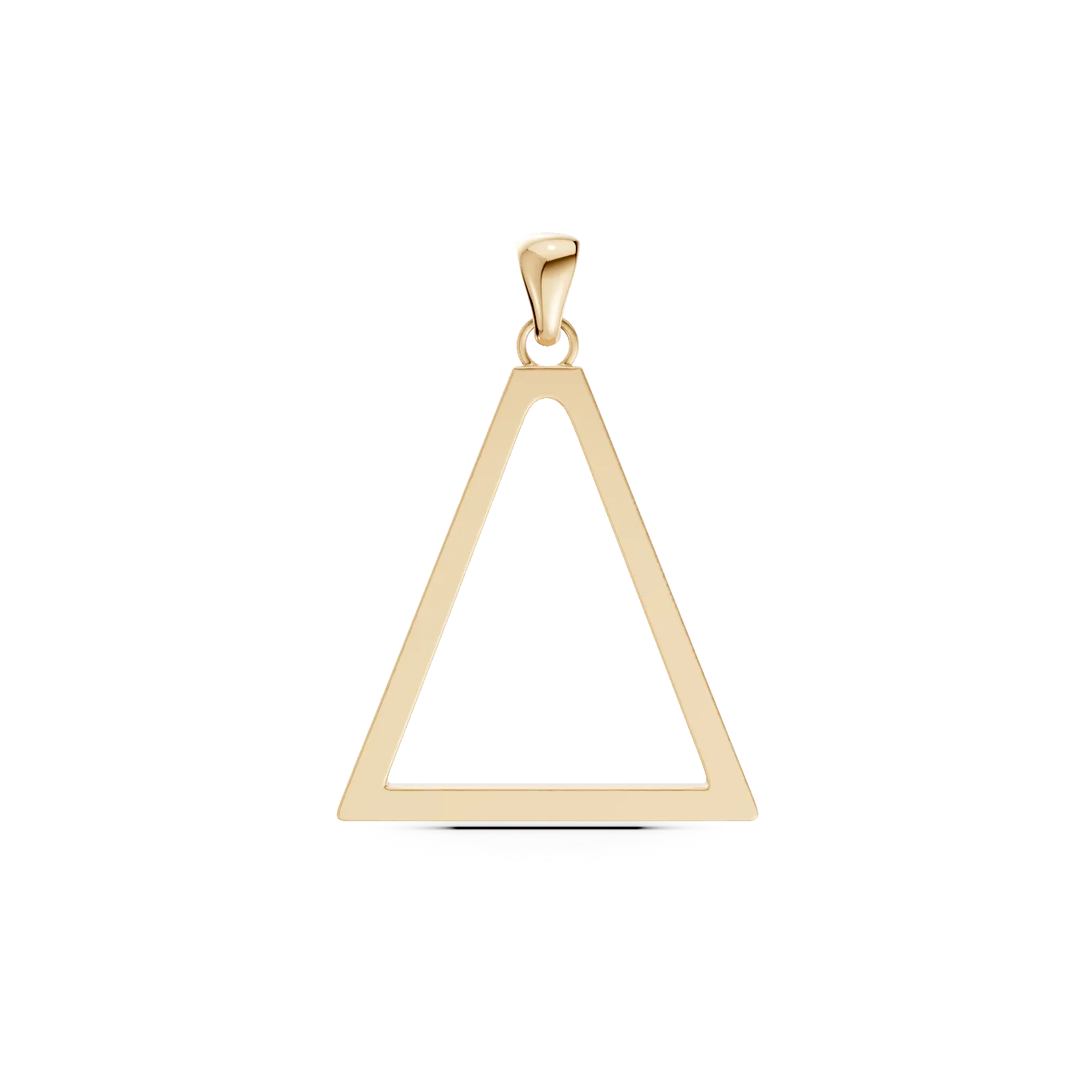 Pandantiv triunghiular din aur galben