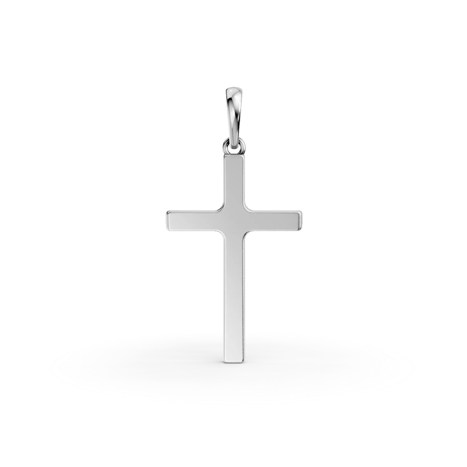 Pandantiv cruce din aur alb