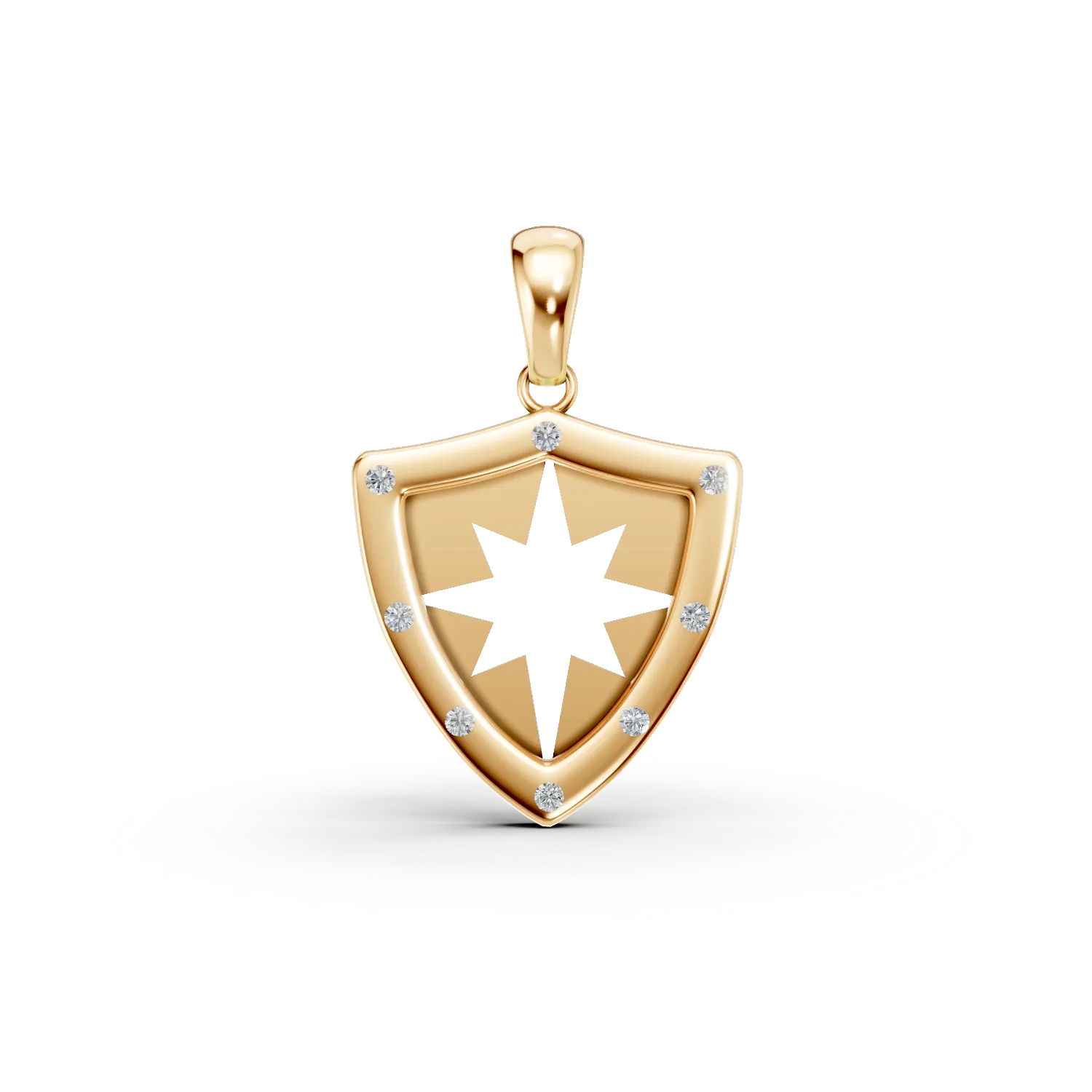 Pandantiv blazon din aur galben