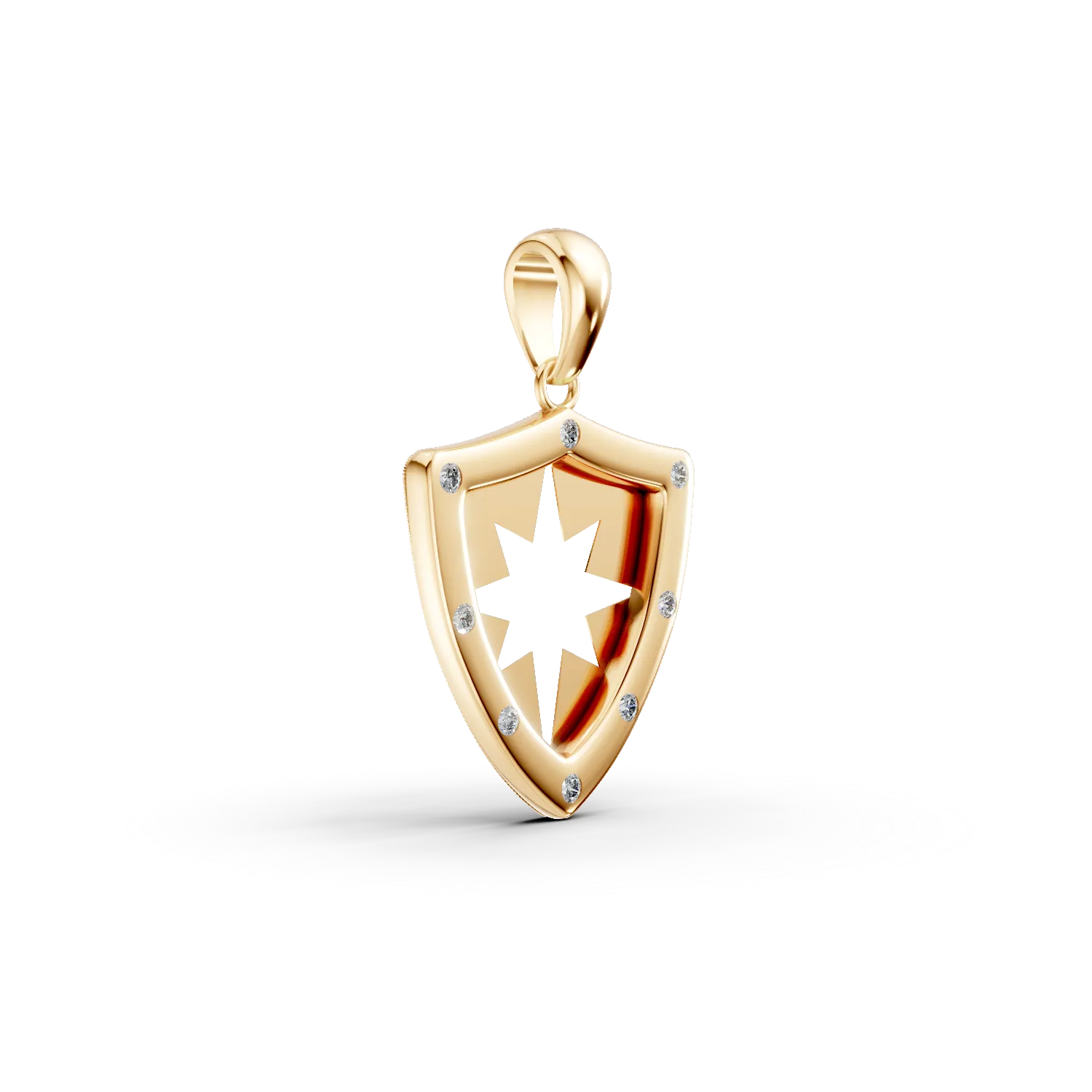 Pandantiv blazon din aur galben