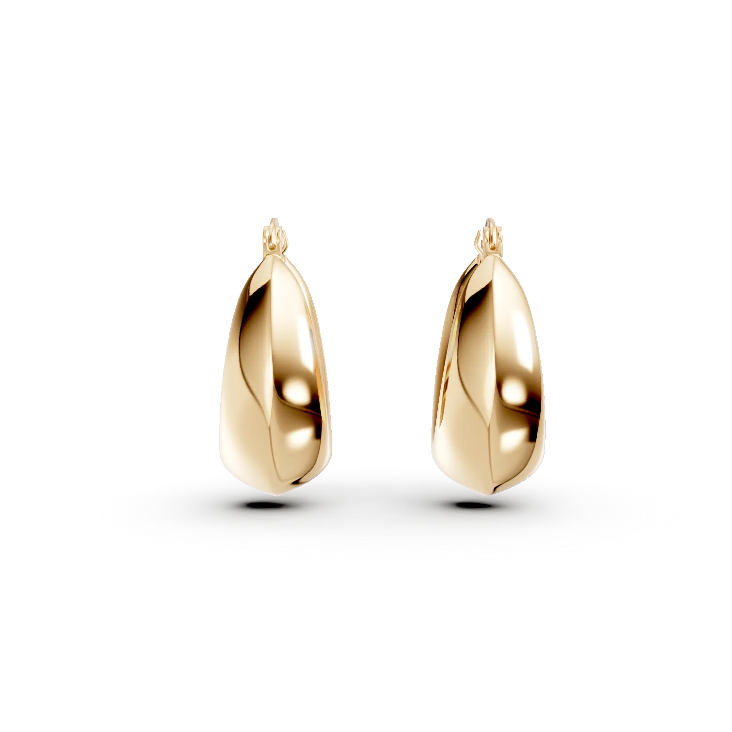 Cercei on-ear din aur galben