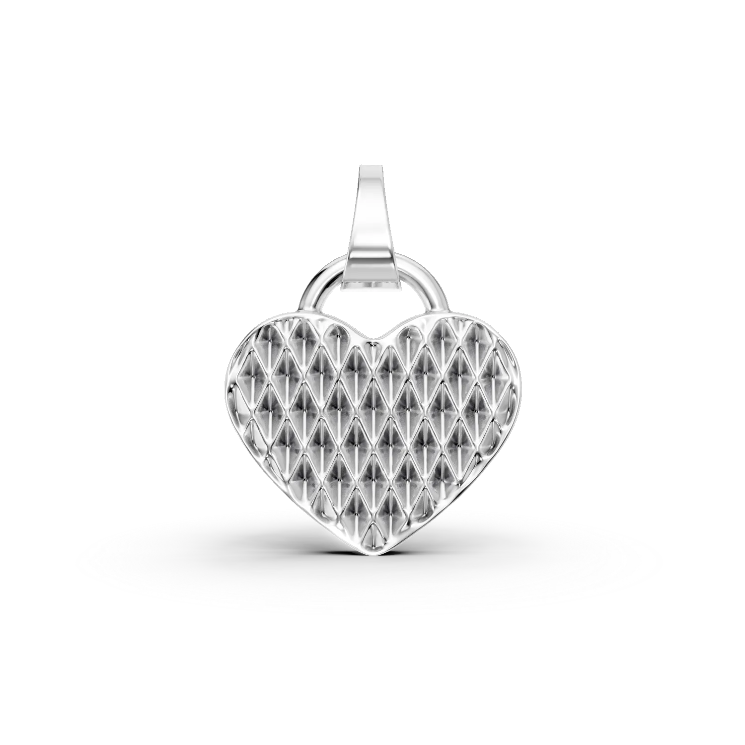 Pandantiv inima din aur alb