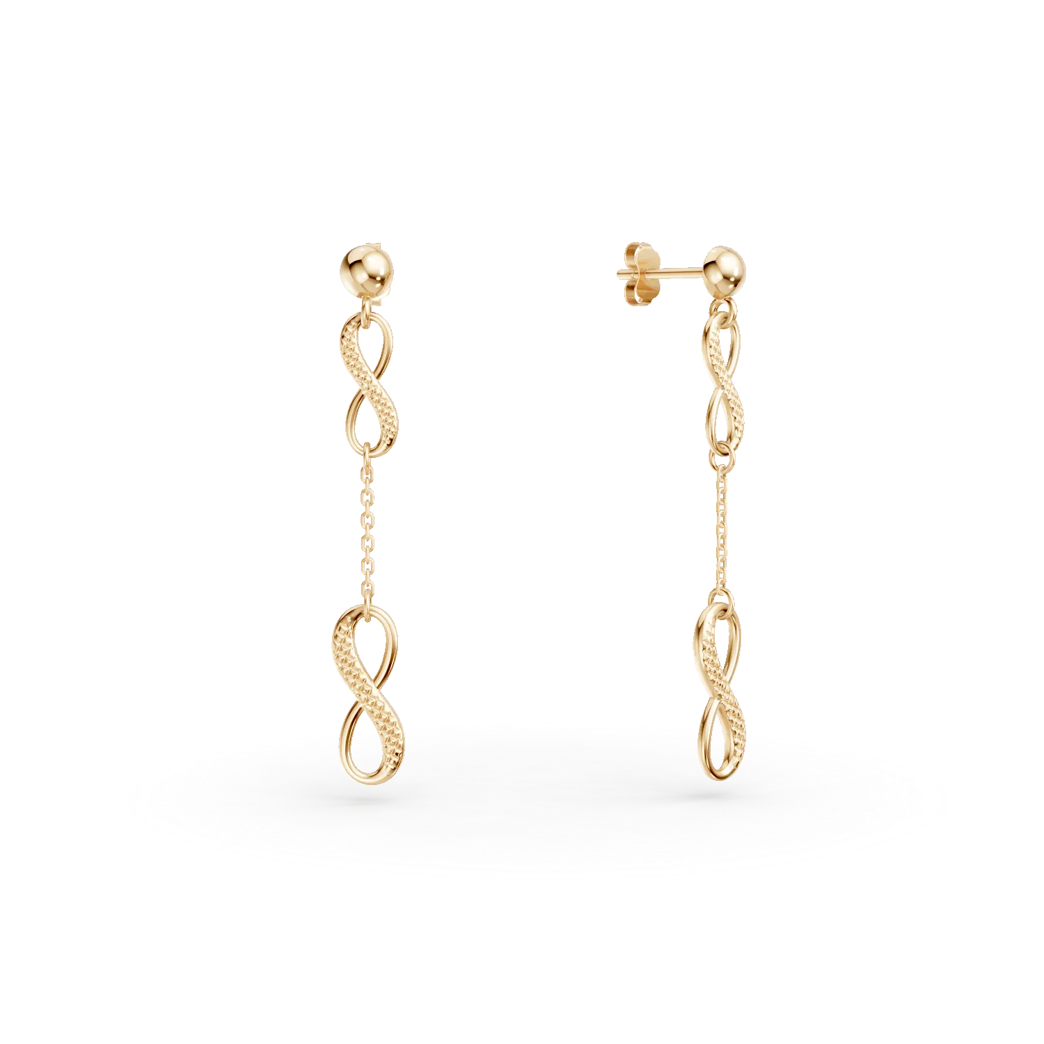 Cercei lungi din aur galben cu infinit Apparel & Accessories > Jewelry > Earrings DAAR 2 Cercei lungi din aur galben cu infinit Apparel & Accessories > Jewelry > Earrings DAAR 2
