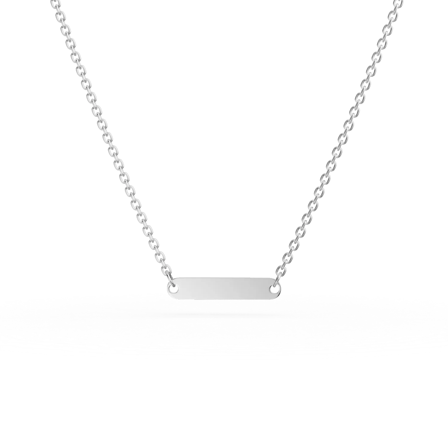 Colier minimalist din aur alb