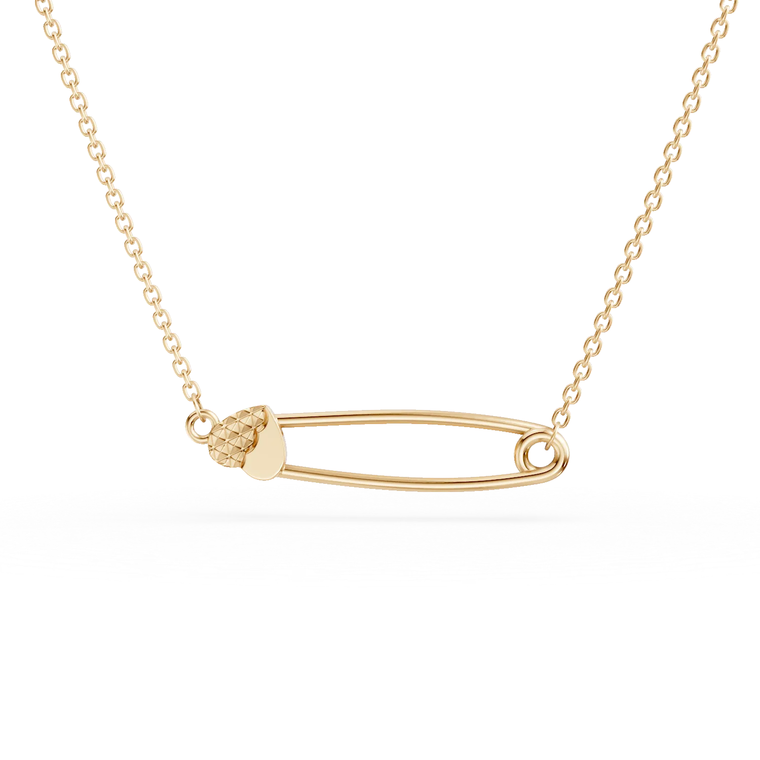 Lant cu pandantiv inima din aur galben