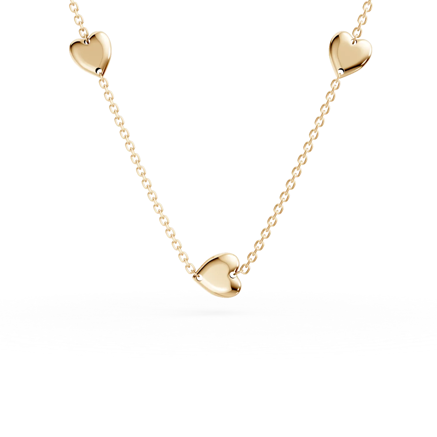 Colier cu charmuri din aur galben