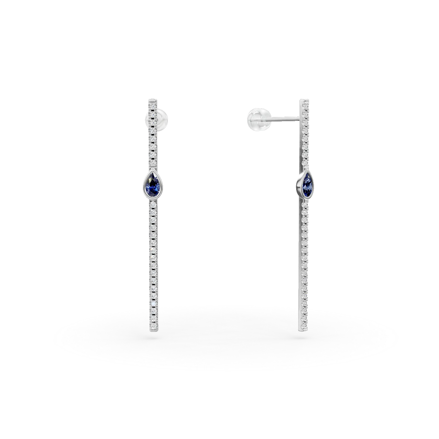 Cercei stud din aur alb cu safire de 0.2ct si diamante de 0.2ct Apparel & Accessories > Jewelry > Earrings DAAR 2 Cercei stud din aur alb cu safire de 0.2ct si diamante de 0.2ct Apparel & Accessories > Jewelry > Earrings DAAR 2