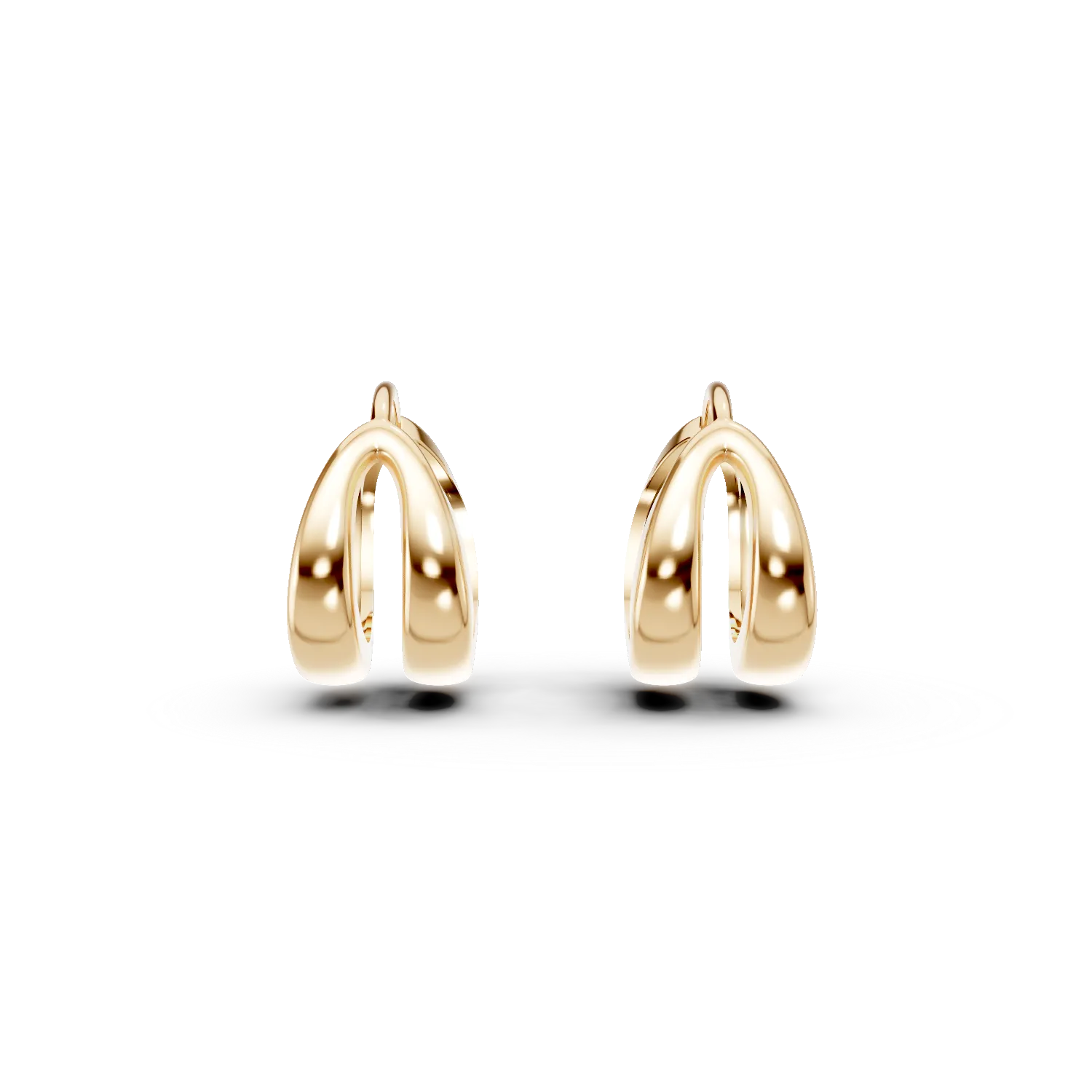 Cercei dubli din argint galben