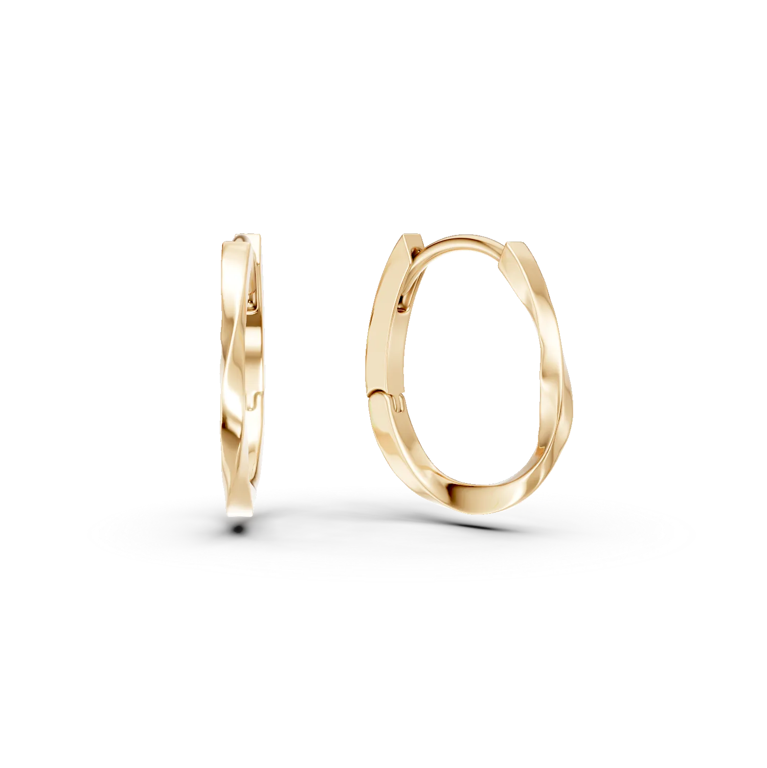 Cercei creole din argint galben