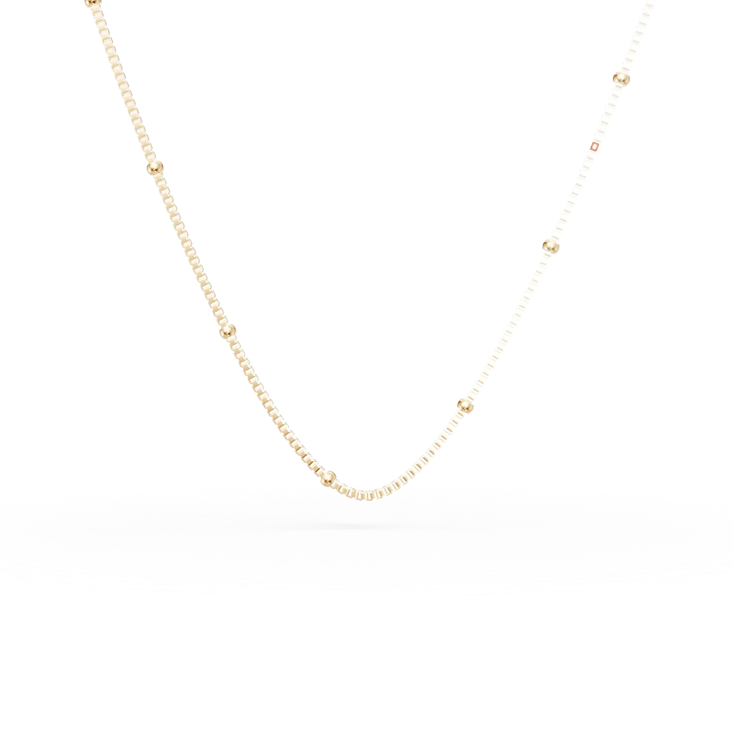 Lant cu bilute din argint galben