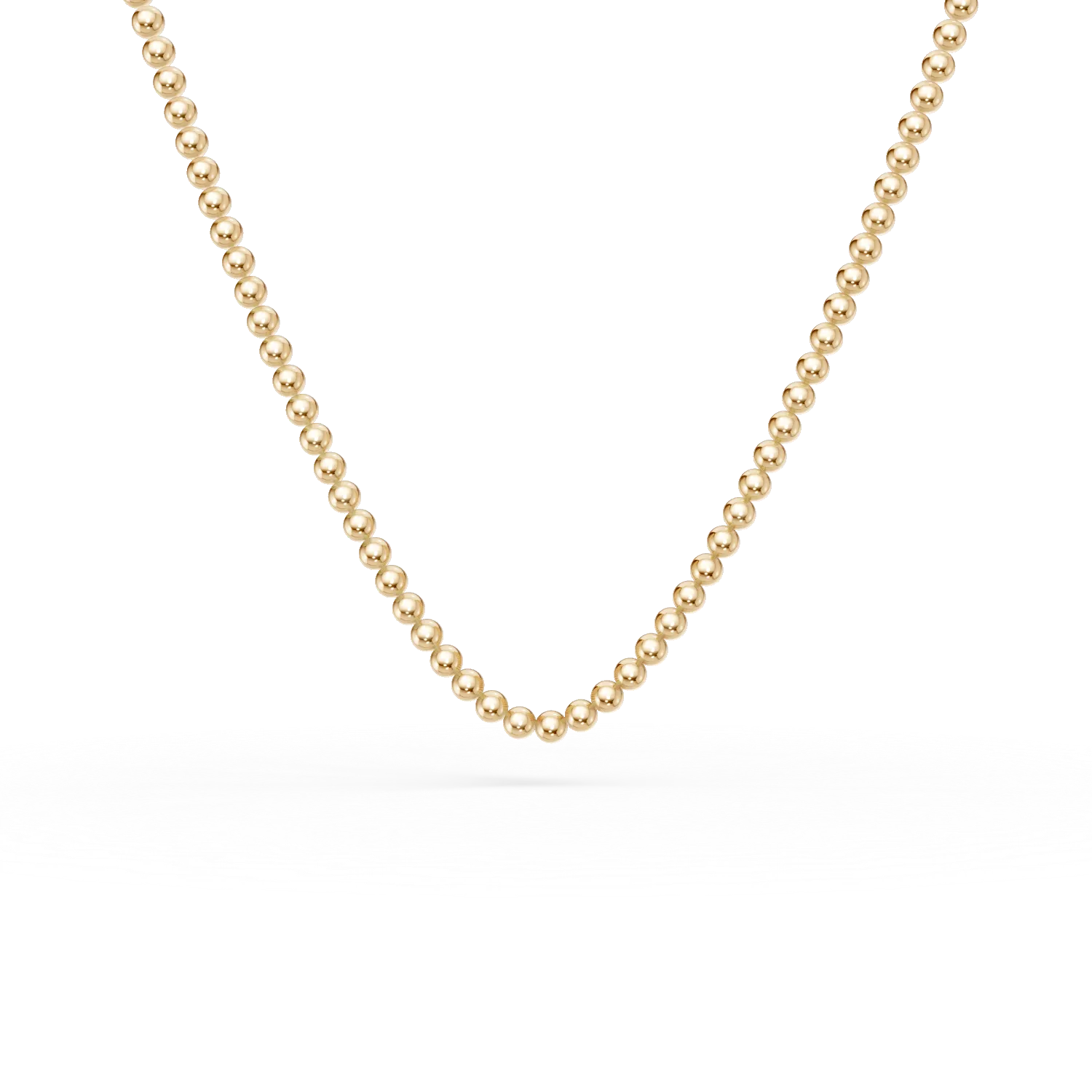 Lant cu bilute din argint galben