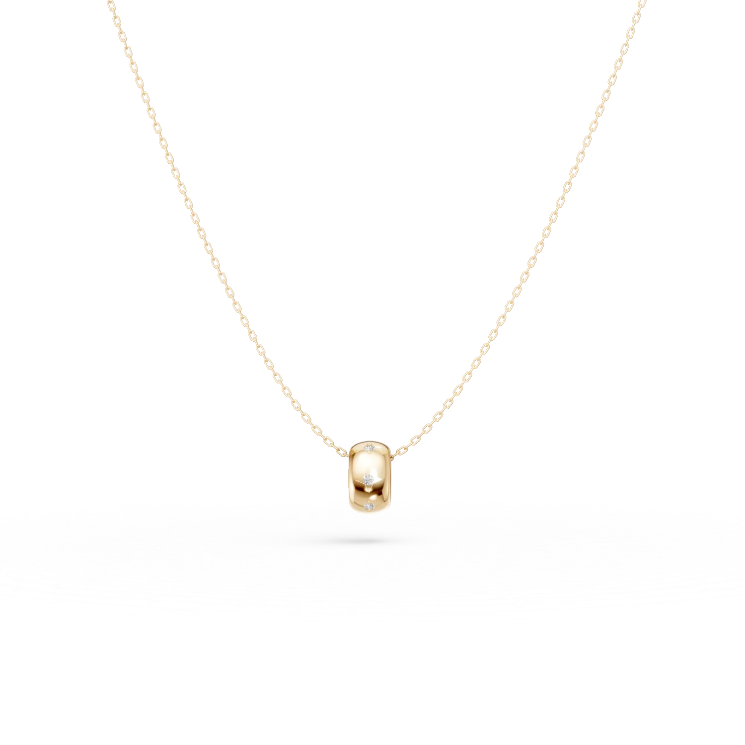 Lant cu pandantiv din argint galben cu zirconii