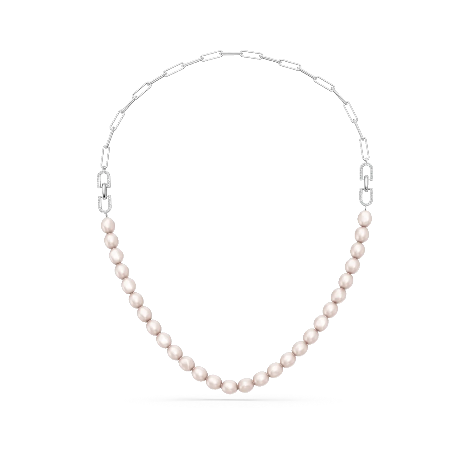 Colier din argint cu zale zirconii si perle sintetice Apparel & Accessories > Jewelry > Necklaces DAAR 2 Colier din argint cu zale zirconii si perle sintetice Apparel & Accessories > Jewelry > Necklaces DAAR 2