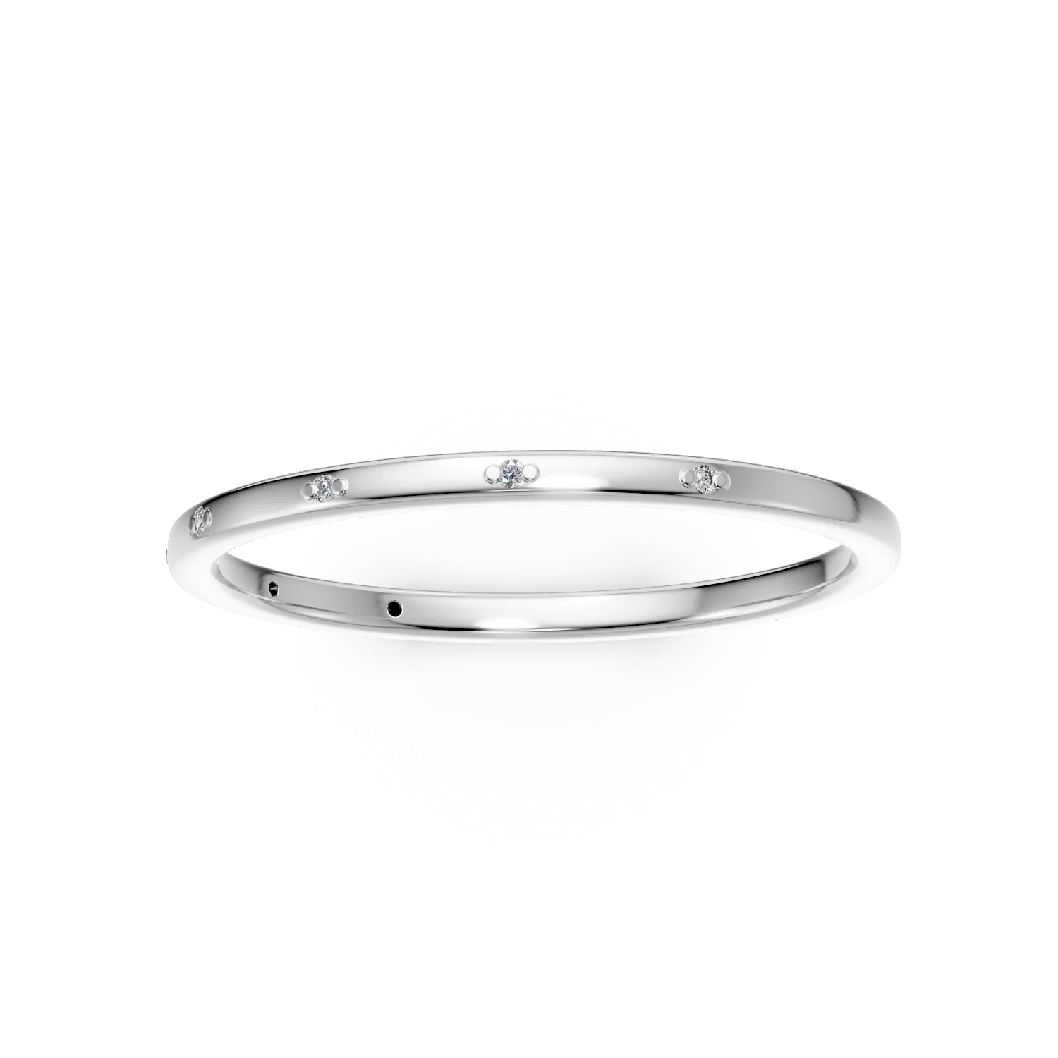 Inel minimalist din argint cu zirconii