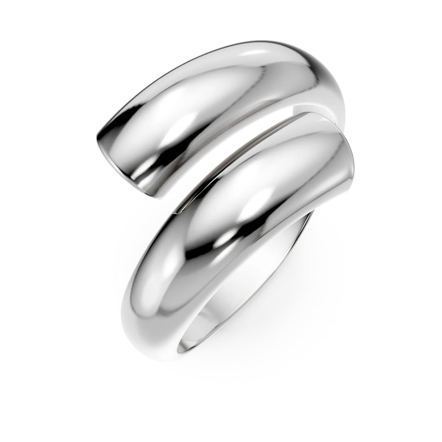 Inel deschis supradimensionat din argint