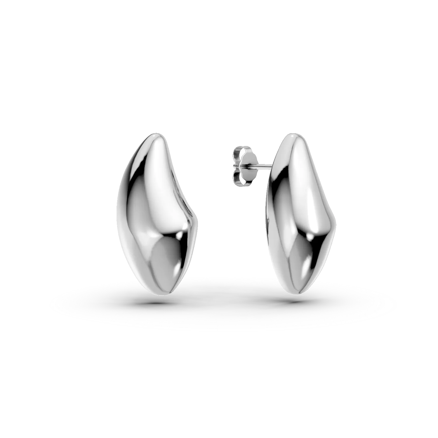 Cercei model abstract din argint