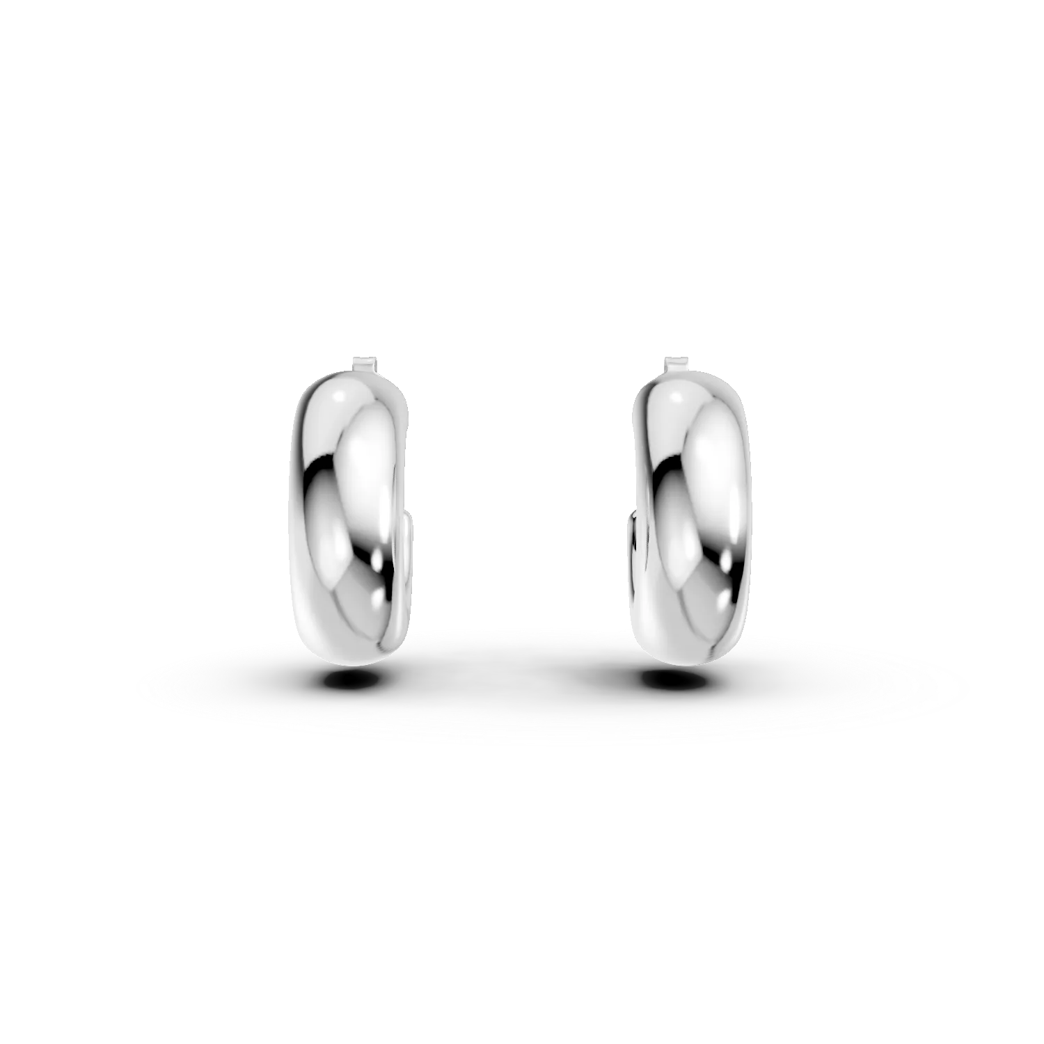 Cercei semi rotunzi din argint