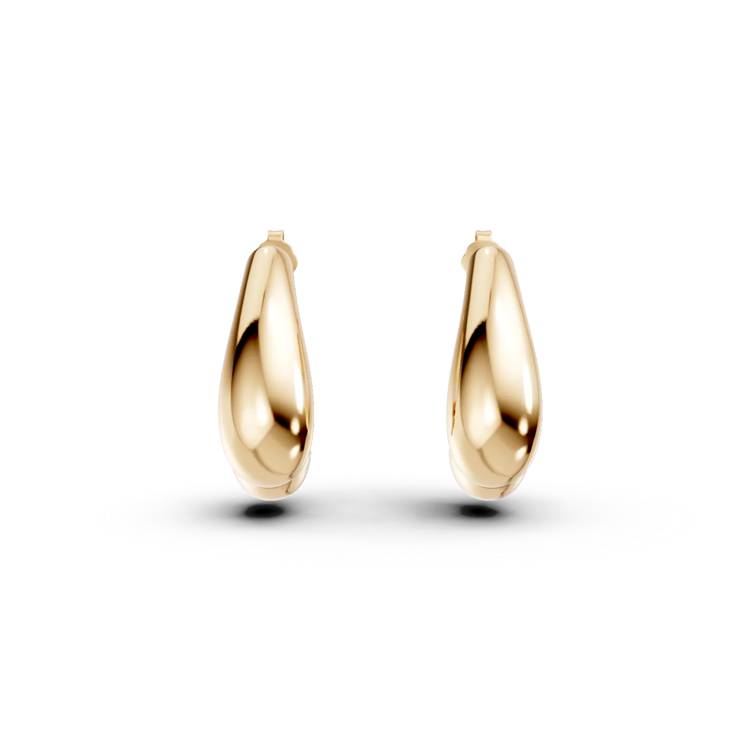 Cercei cu surub din argint galben