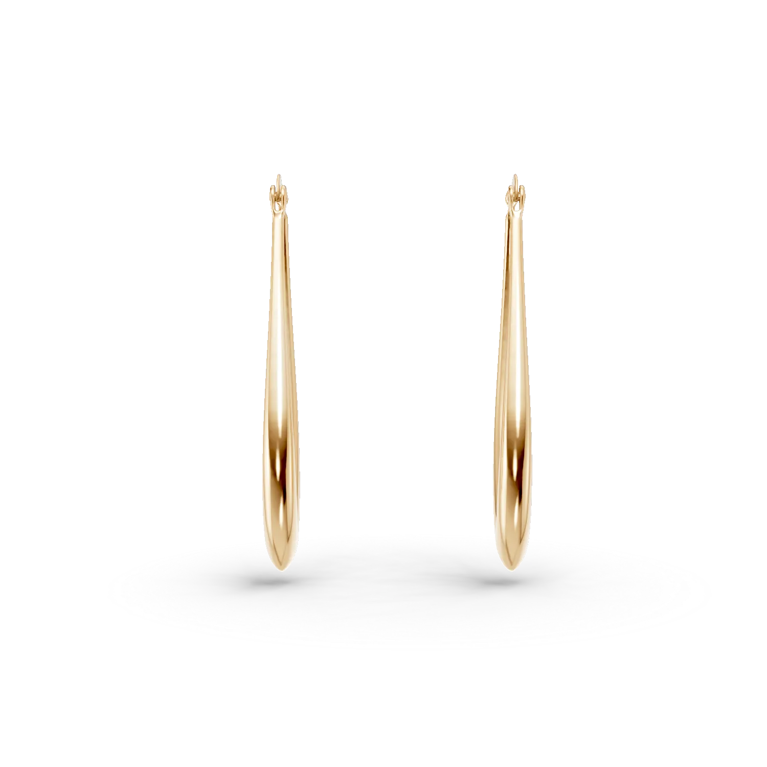 Cercei geometrici din argint galben