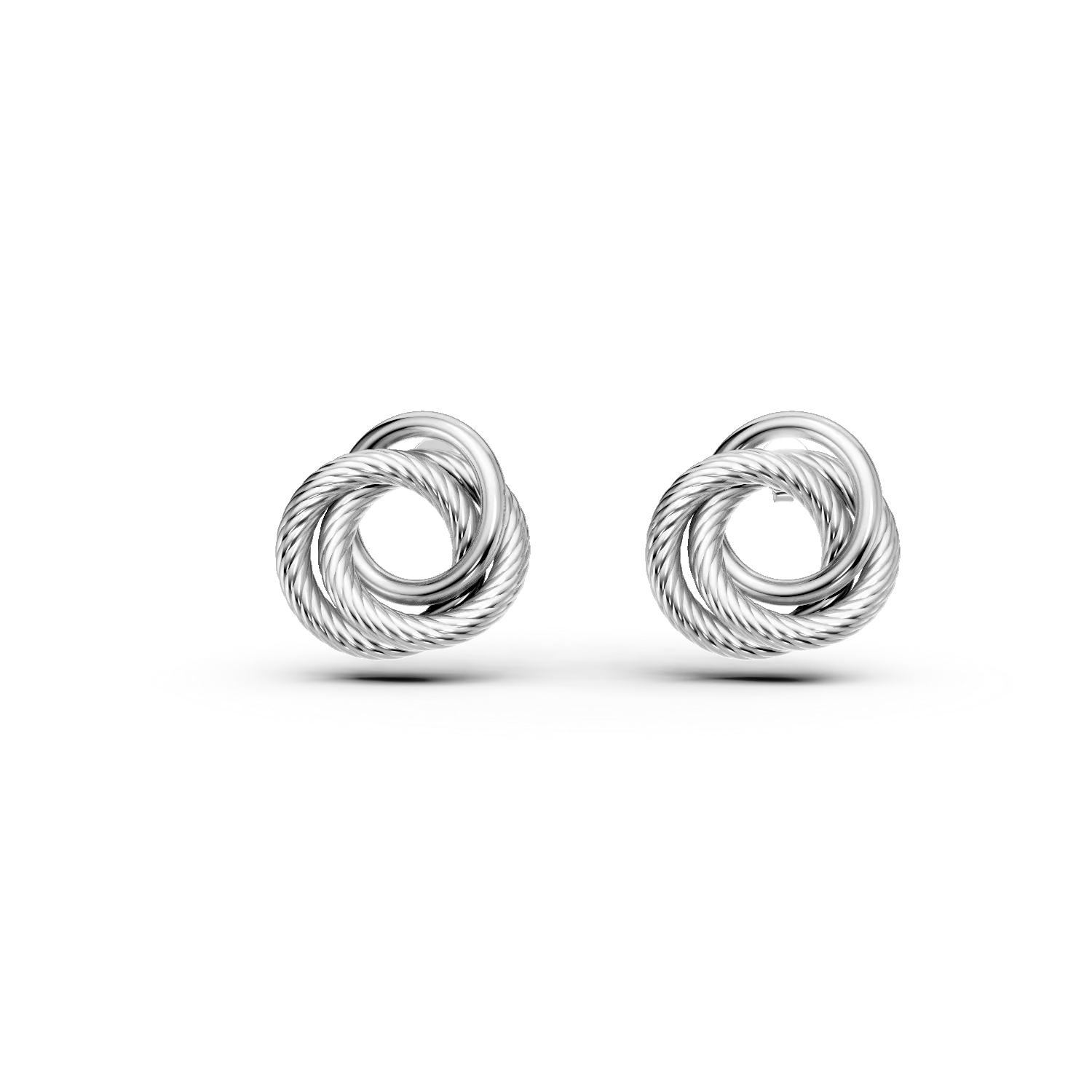 Cercei model abstract din argint