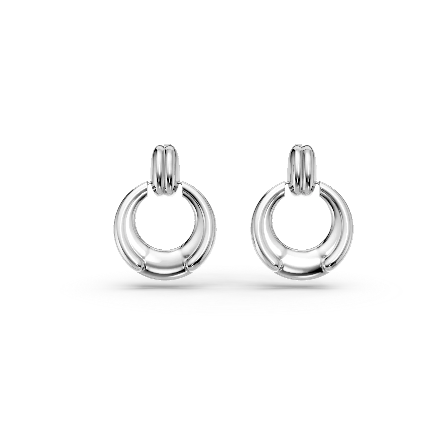 Cercei cerc cu surub din argint