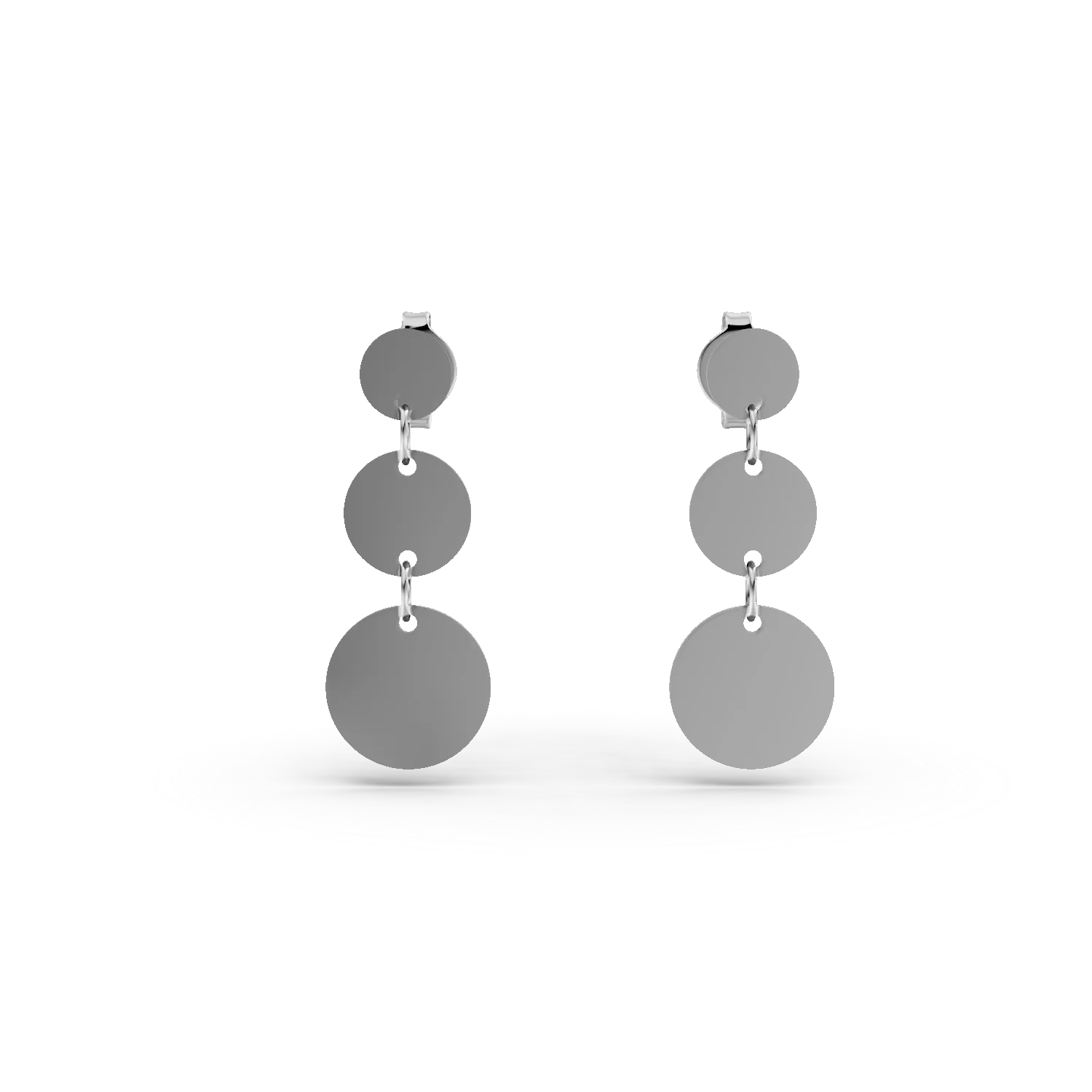 Cercei rotunzi lungi din argint