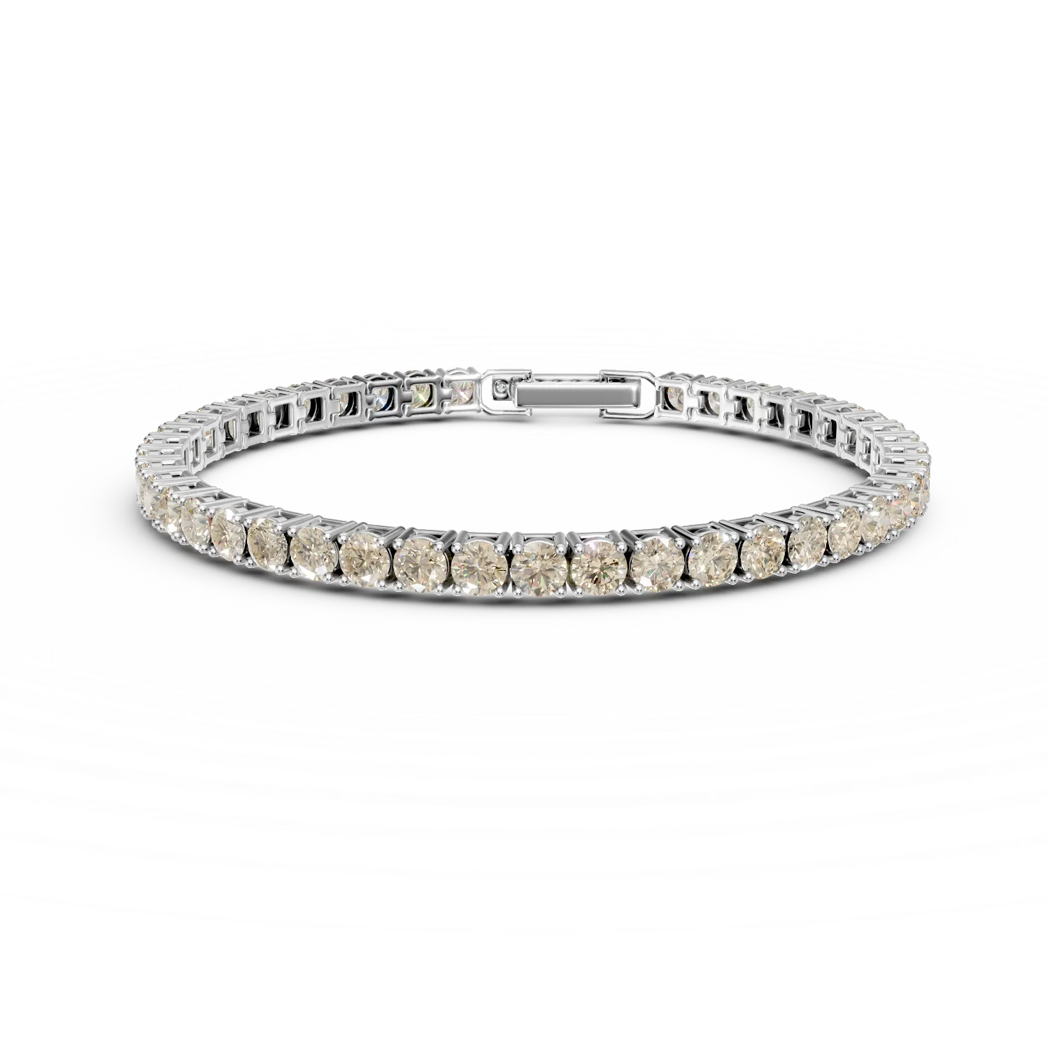 Bratara tennis din argint cu zirconii albe si galben deschis