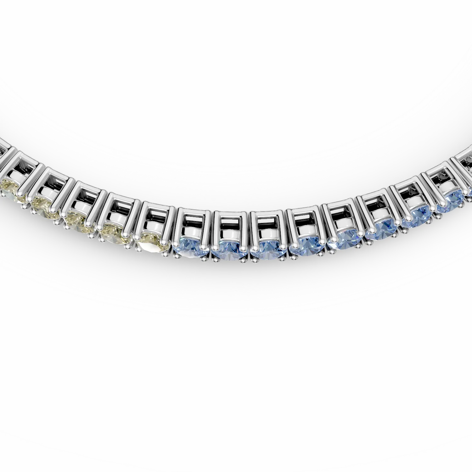 Bratara tennis din argint cu zirconii multicolore