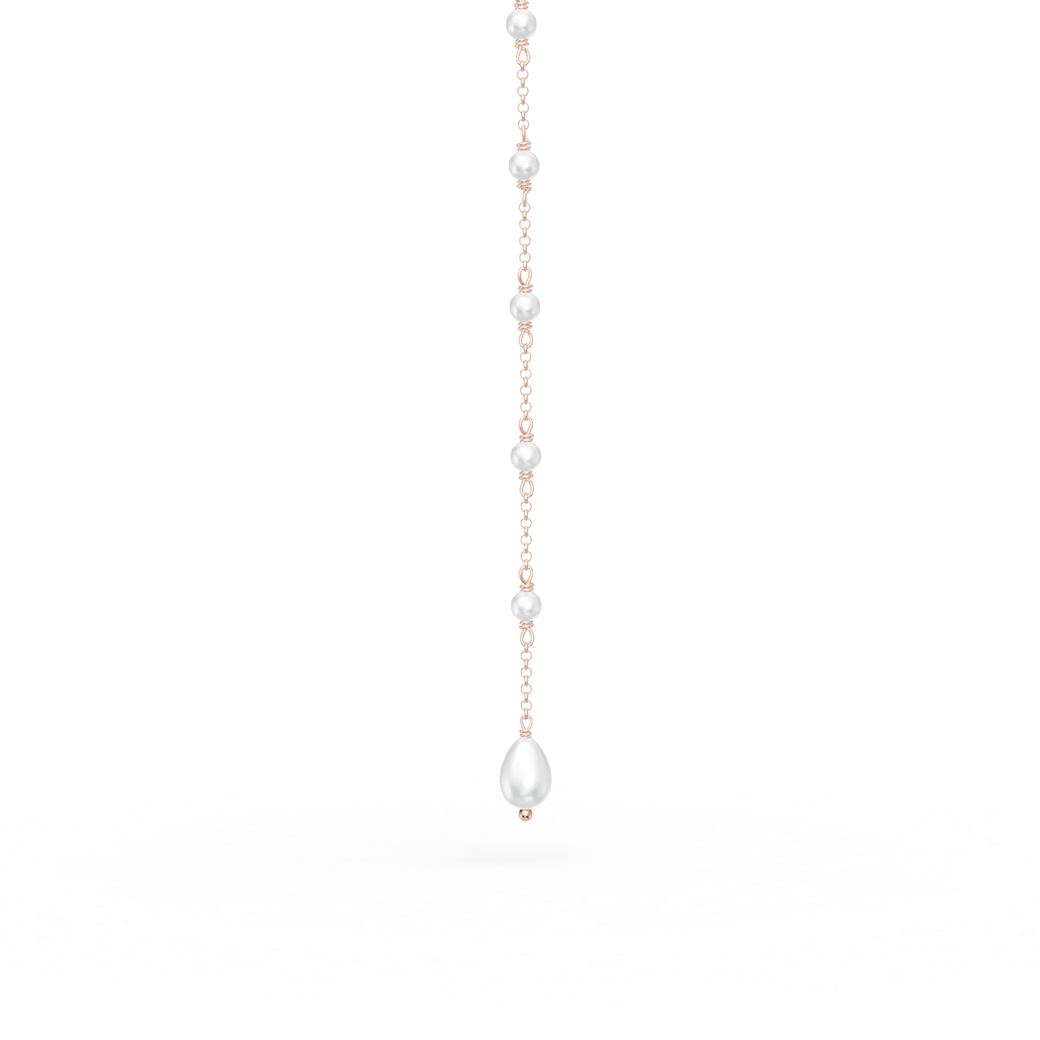 Colier cu perle din argint roz