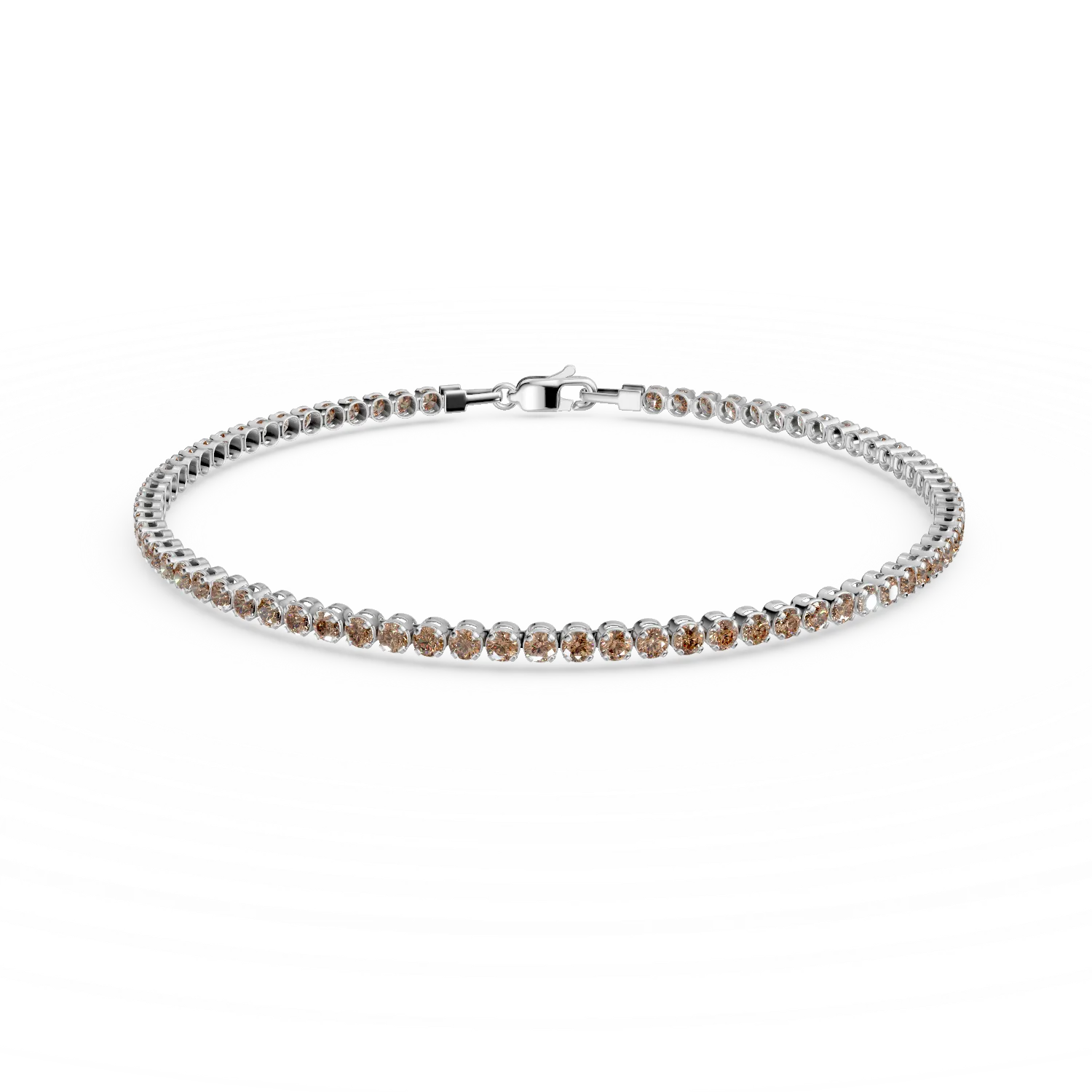 Bratara tennis din aur alb cu zirconii maro Apparel & Accessories > Jewelry > Bracelets DAAR 2 Bratara tennis din aur alb cu zirconii maro Apparel & Accessories > Jewelry > Bracelets DAAR 2
