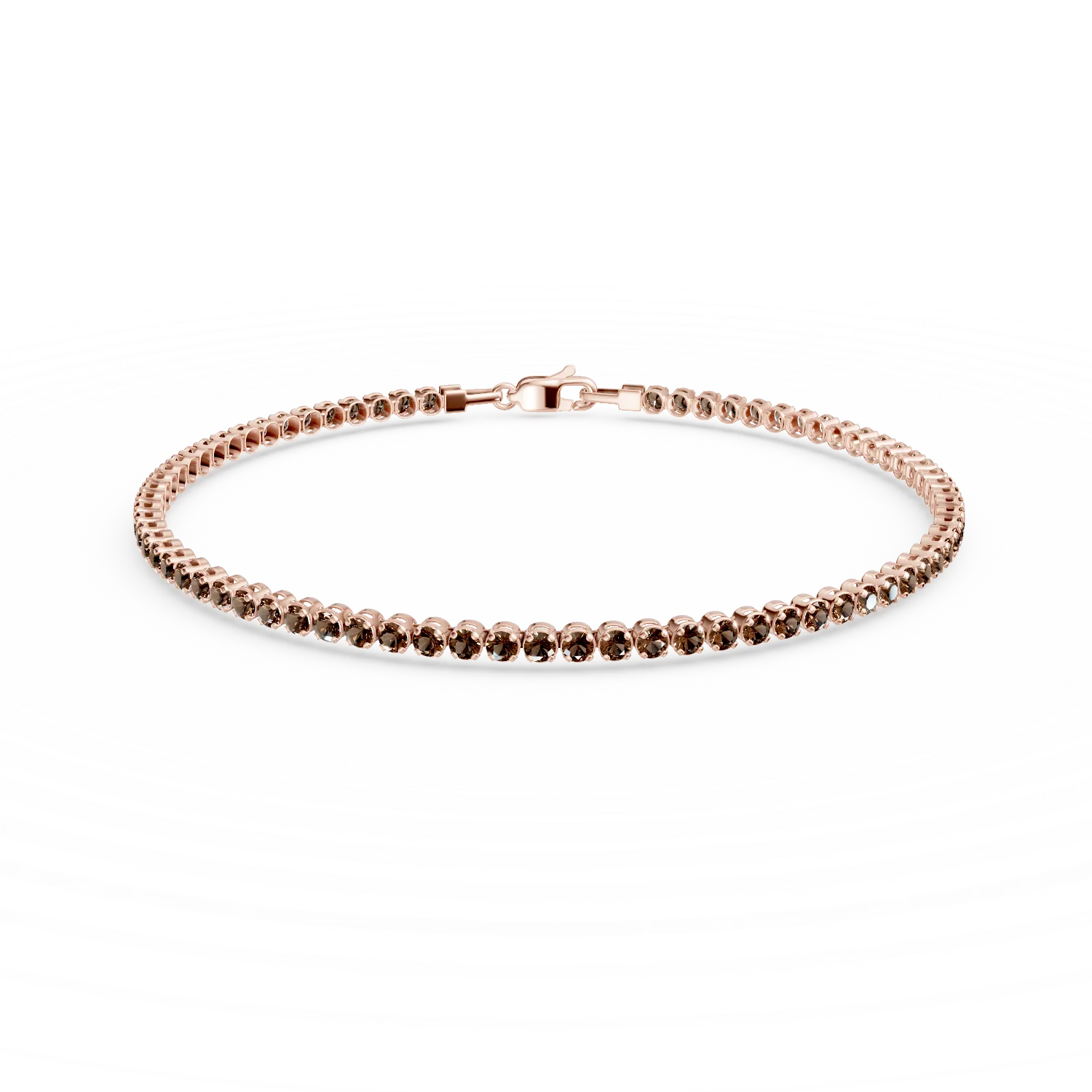Bratara tennis din aur roz cu zirconii maro Apparel & Accessories > Jewelry > Bracelets DAAR 2 Bratara tennis din aur roz cu zirconii maro Apparel & Accessories > Jewelry > Bracelets DAAR 2