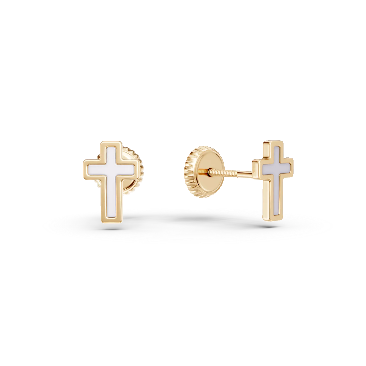 Cercei cruci din aur galben cu zirconii Apparel & Accessories > Jewelry > Earrings DAAR 2 Cercei cruci din aur galben cu zirconii Apparel & Accessories > Jewelry > Earrings DAAR 2