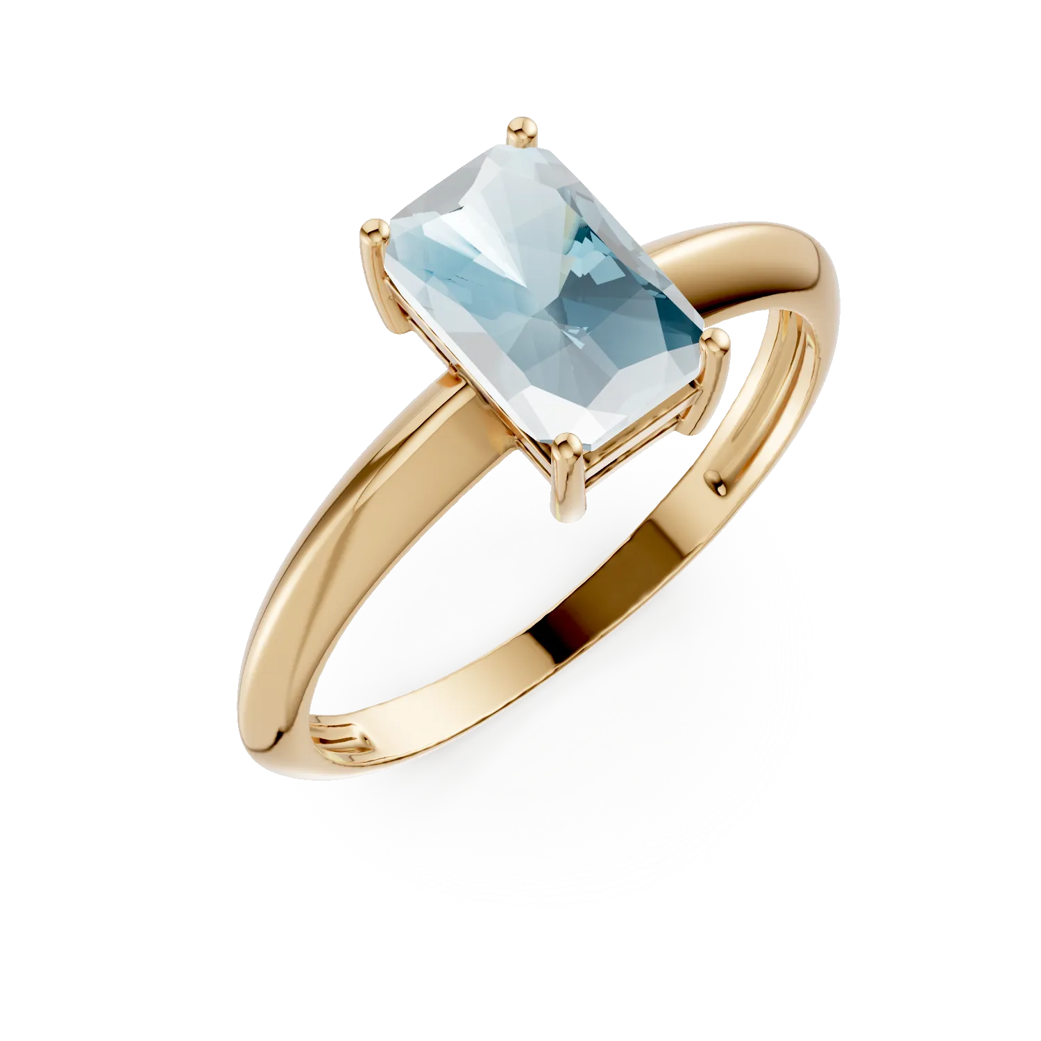 Inel din aur galben cu zirconia albastra solitaire Apparel & Accessories > Jewelry > Rings DAAR 2 Inel din aur galben cu zirconia albastra solitaire Apparel & Accessories > Jewelry > Rings DAAR 2