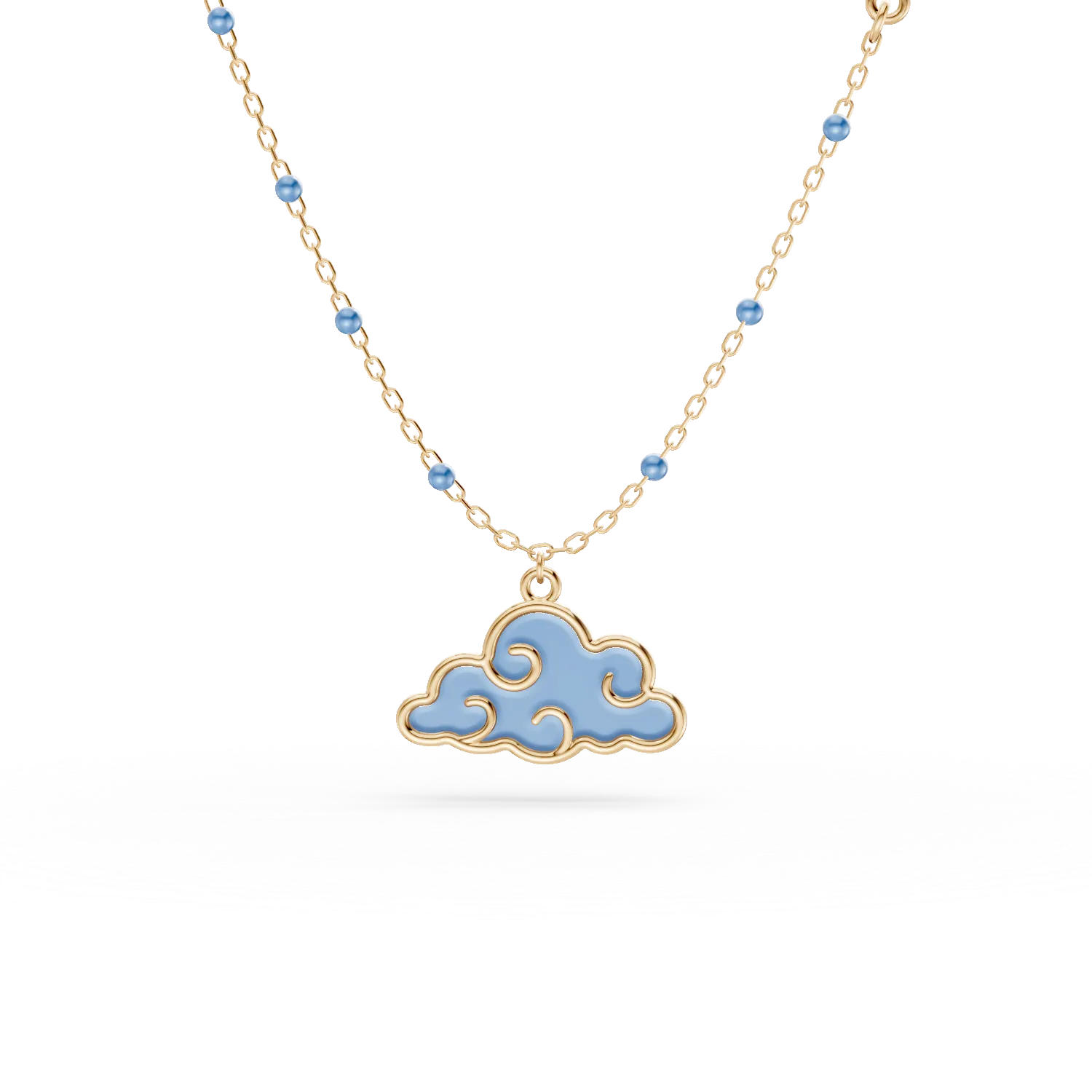 Lant cu pandantiv nor din aur galben Apparel & Accessories > Jewelry > Necklaces DAAR 2 Lant cu pandantiv nor din aur galben Apparel & Accessories > Jewelry > Necklaces DAAR 2