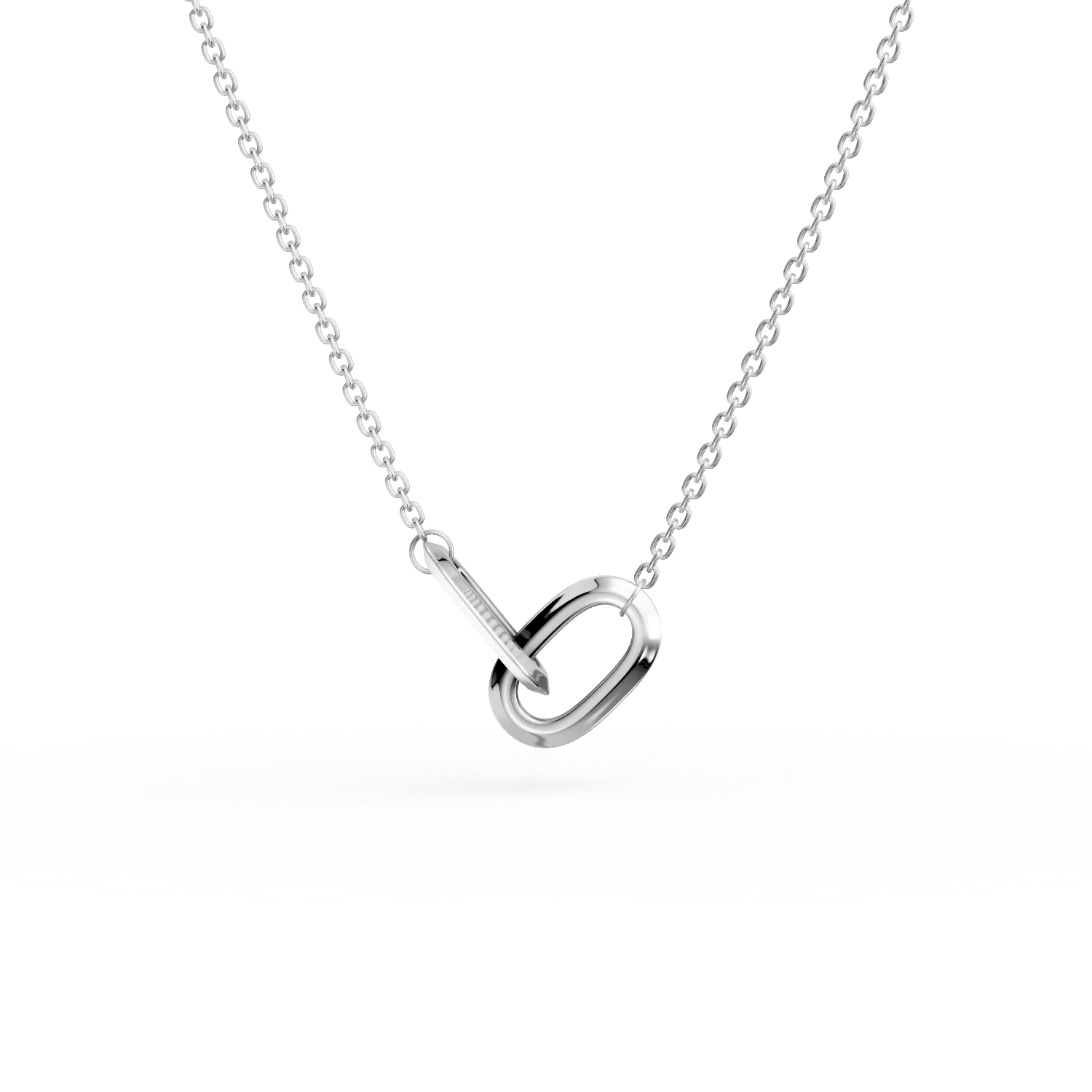 Lant cu pandantive geometrice din aur alb