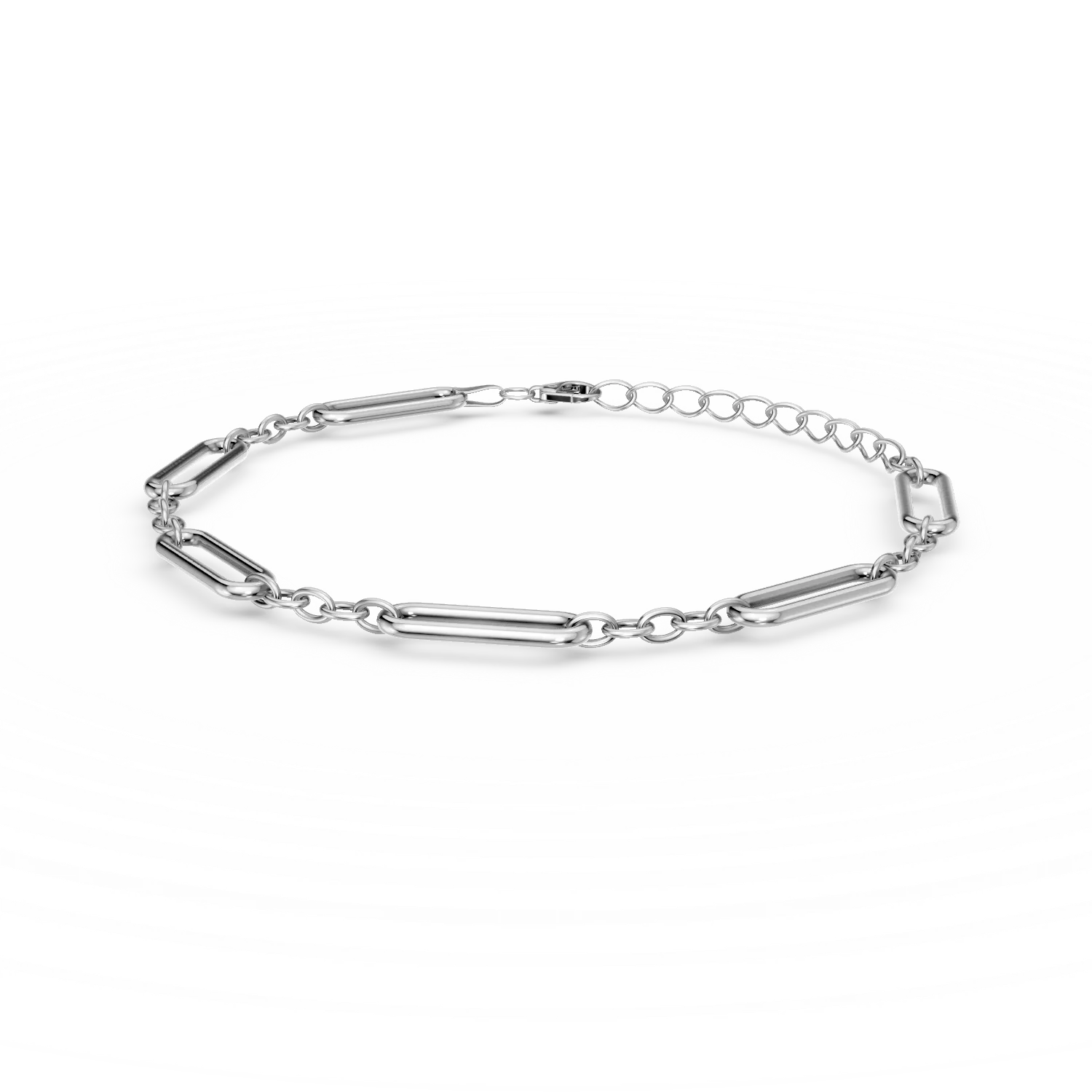 Bratara minimalista din aur alb cu zirconii
