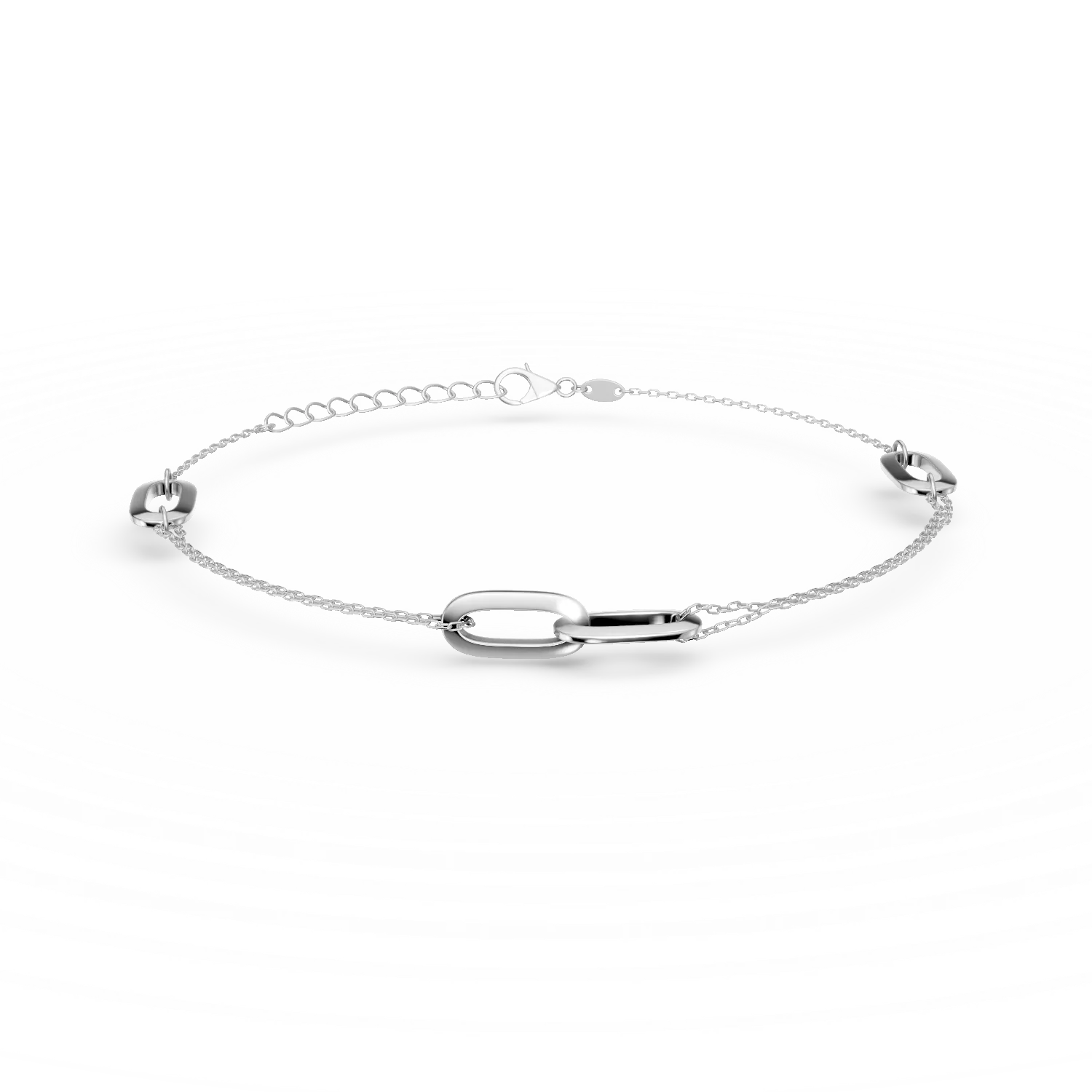 Bratara minimalista din aur alb