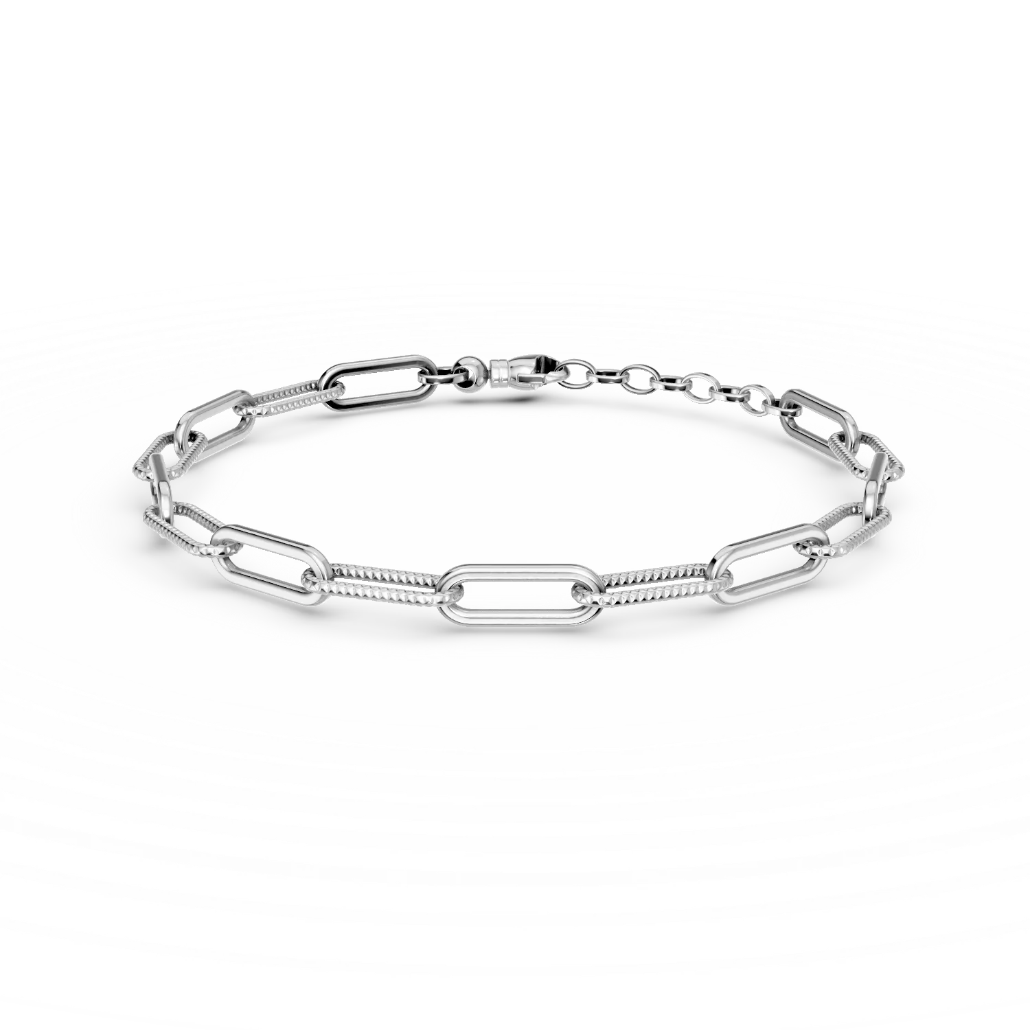 Bratara minimalista din aur alb