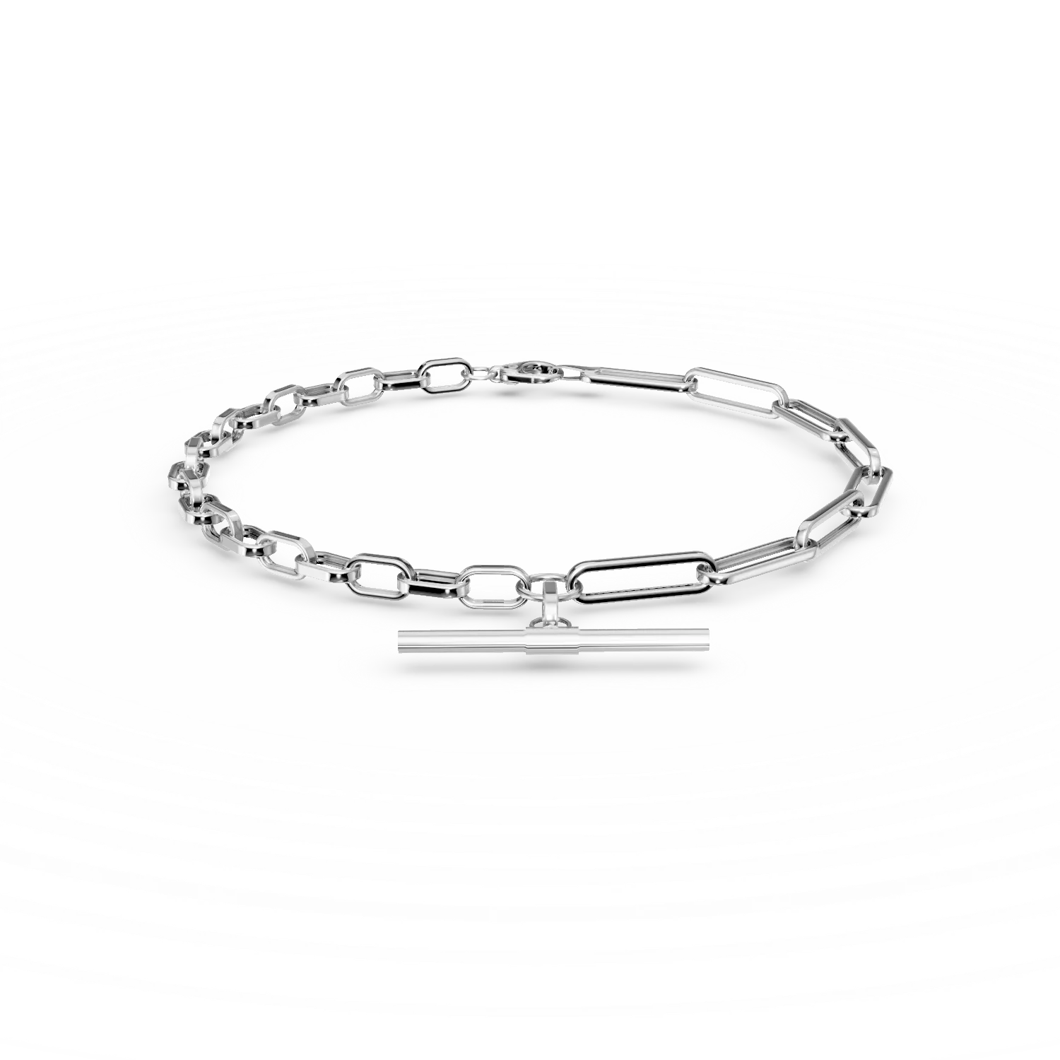 Bratara minimalista din aur alb