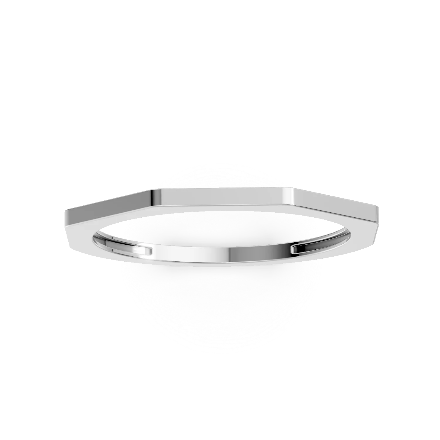 Inel minimalist din aur alb