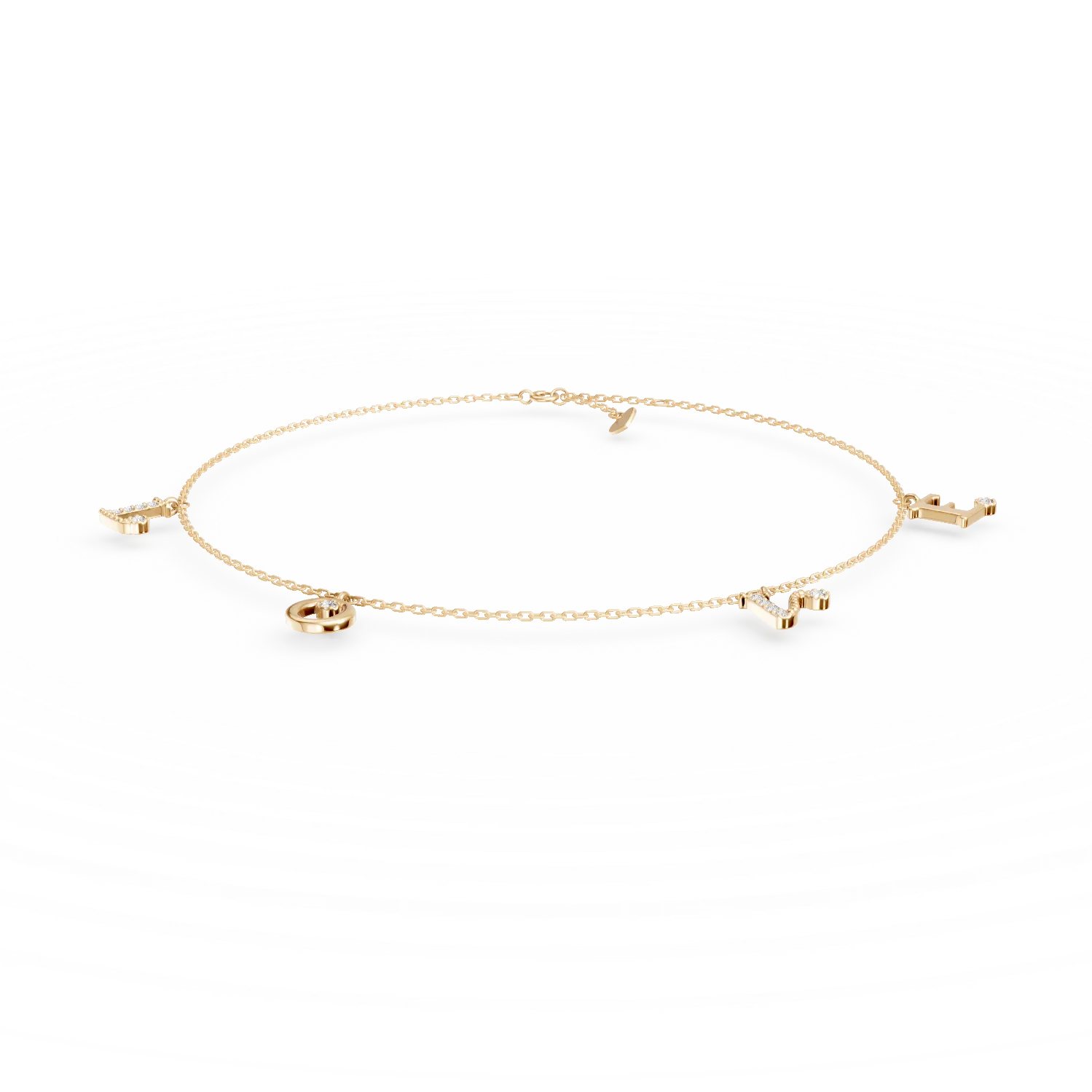 Bratara din aur galben cu charmuri si diamante de 0.6ct create in laborator - imagine 6