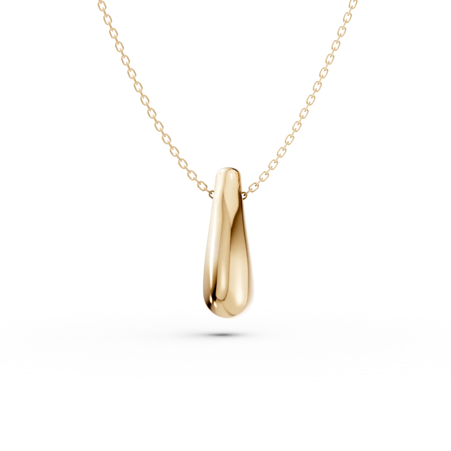 Lant cu pandantiv geometric din aur galben